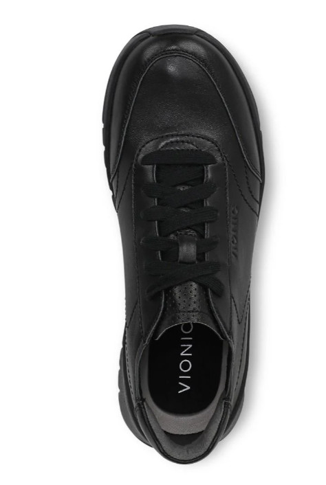 New! Vionic Uptown Sneaker – Black Leather