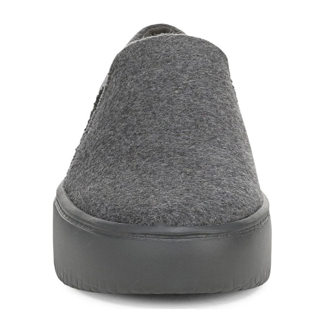NEW VIONIC Ellen Platform Slip On Sneaker, Dark Grey Wool Flannel