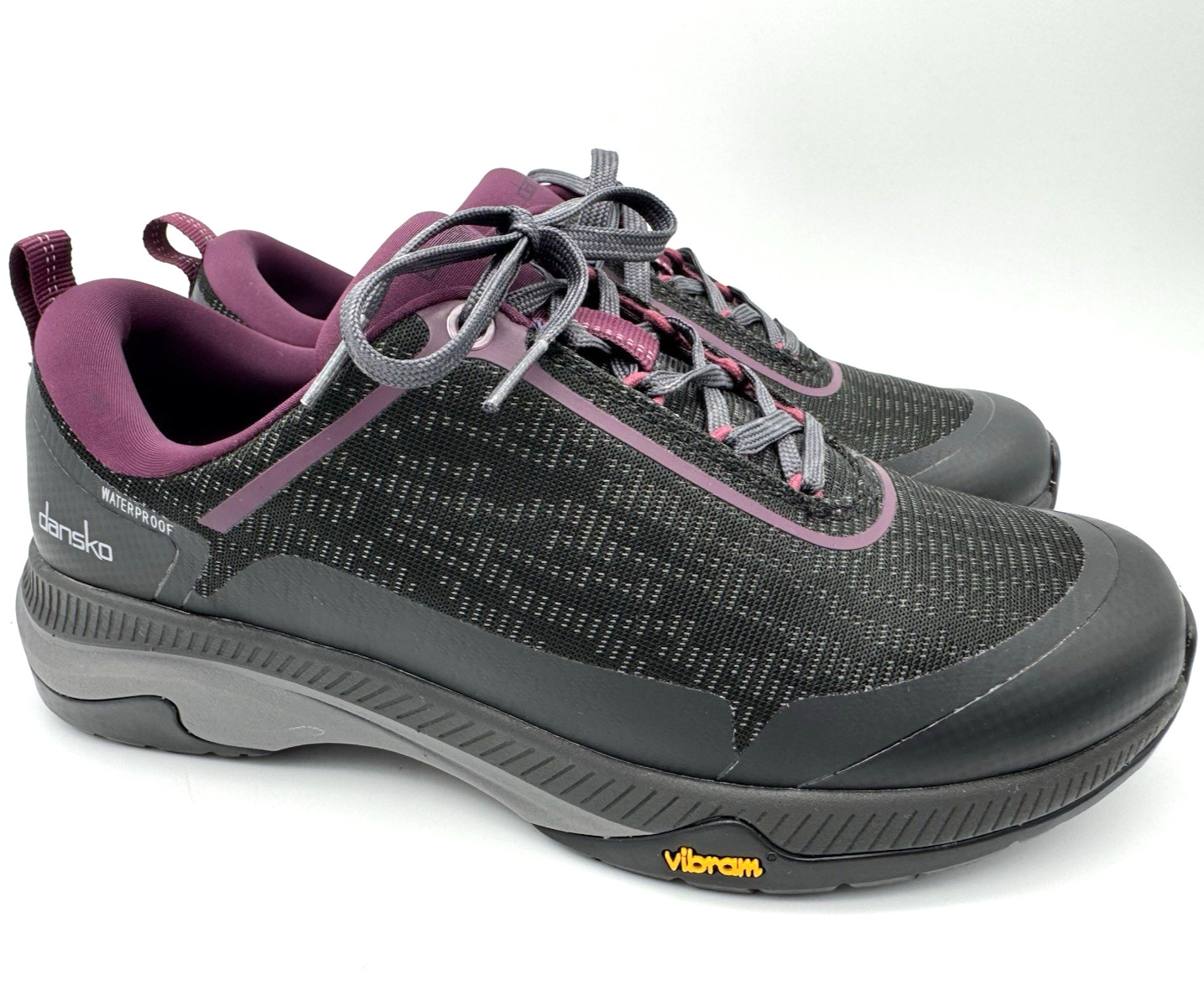 Dansko Makayla Hiking Shoes Waterproof Black Vibram Soles Women EU 37 / US 6.5-7