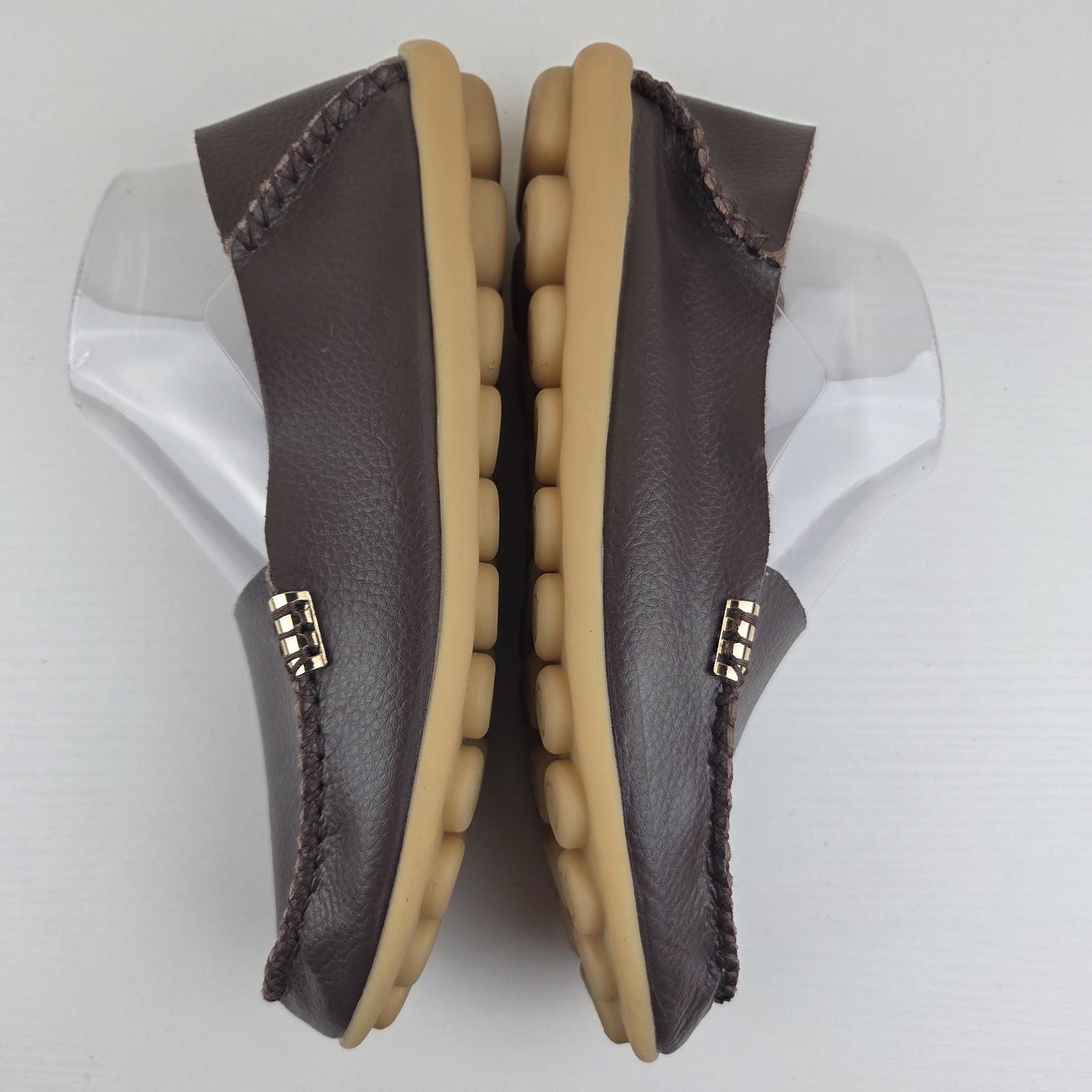 Venus Celia Loafer Wmns Brown Leather Comfort Walking Flat Shoe US 11.5 EU 42