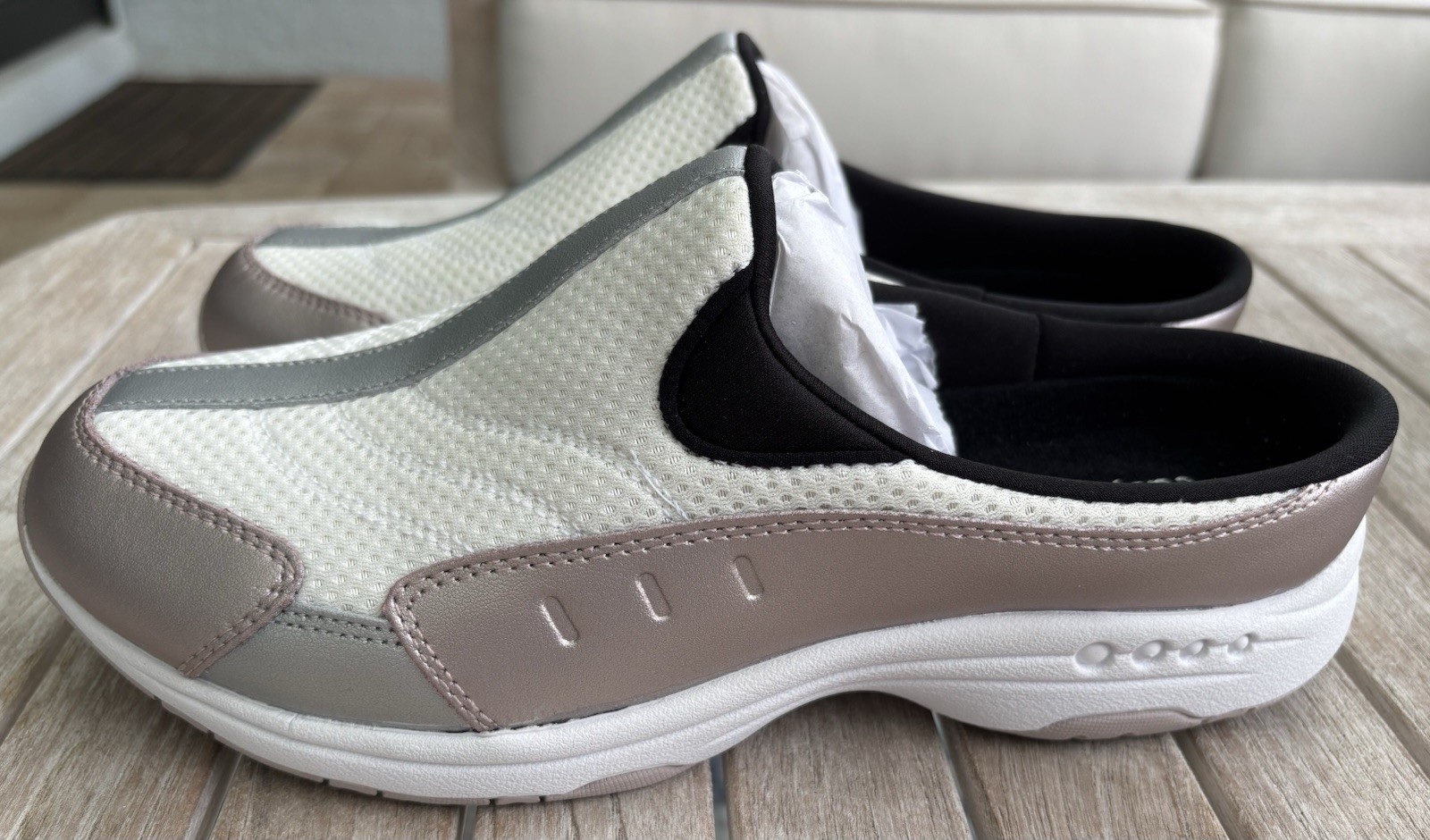 Easy Spirit Traveltime 473 Women’s Comfort Slip-On Casual Shoes Bronze Mesh 10M