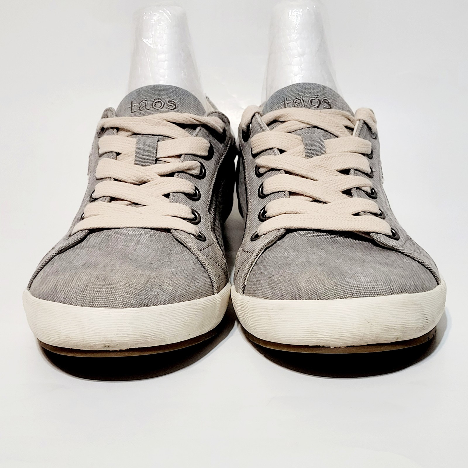 Taos Star STA12844 Gray Wash Canvas Casual Lace Up Sneaker Shoes Wms 9US 40-41EU