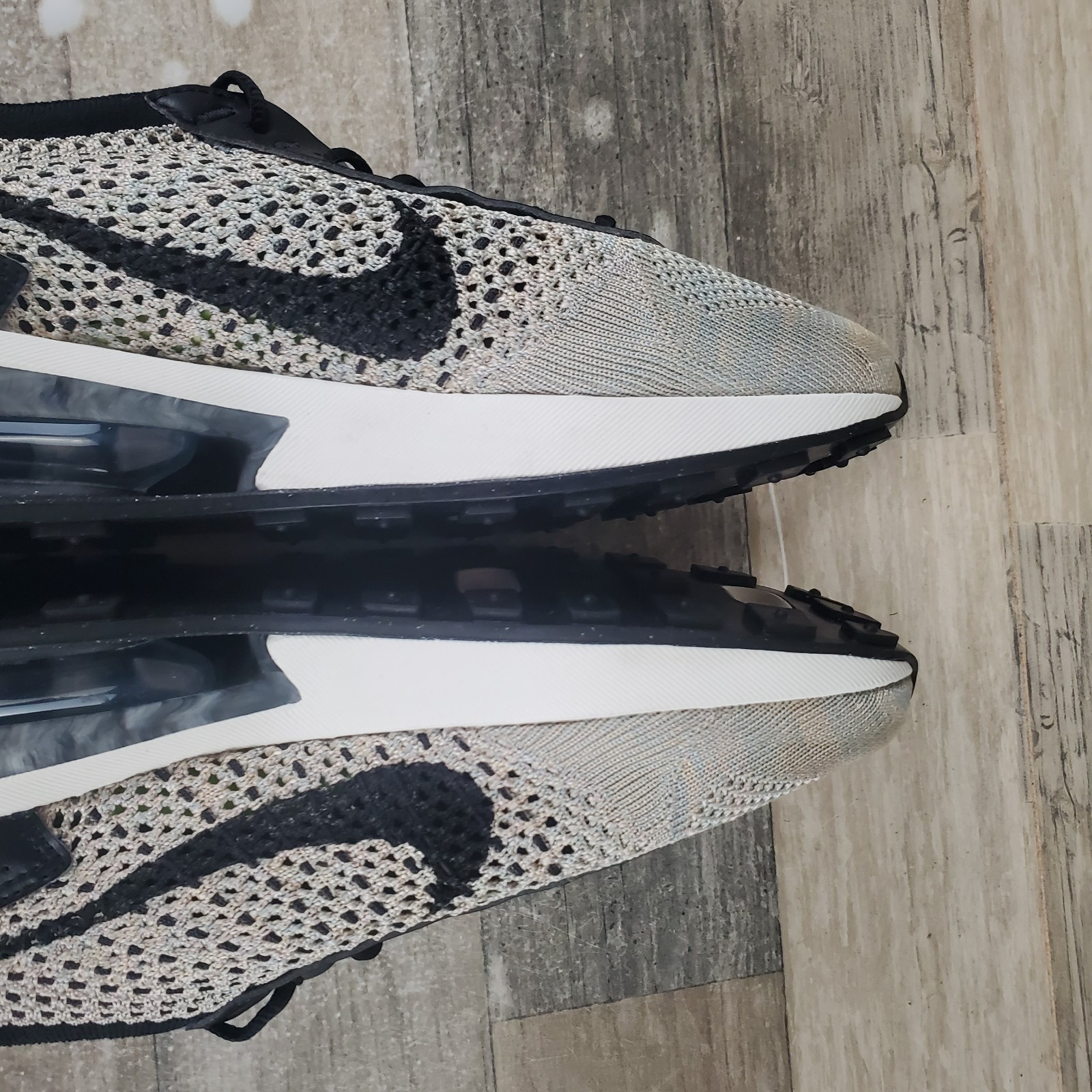 Nike Air Max Flyknit Racer Shoes Mens 5 Womens 6.5 Sesame Black Ocean Cube