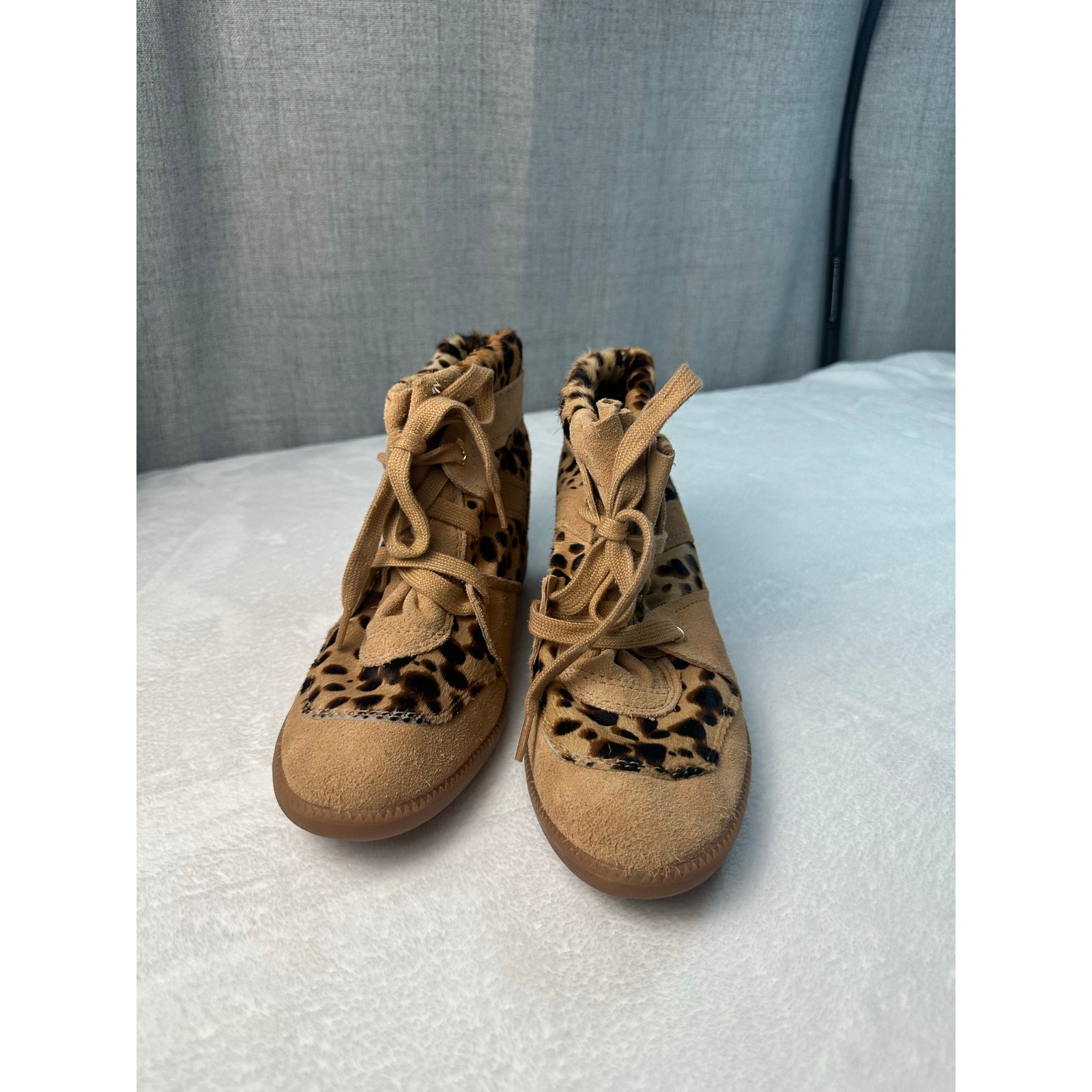 Schutz Pony Hair Camurcao Sunkiss Wedge Heeled Sneaker Size 9 EUC