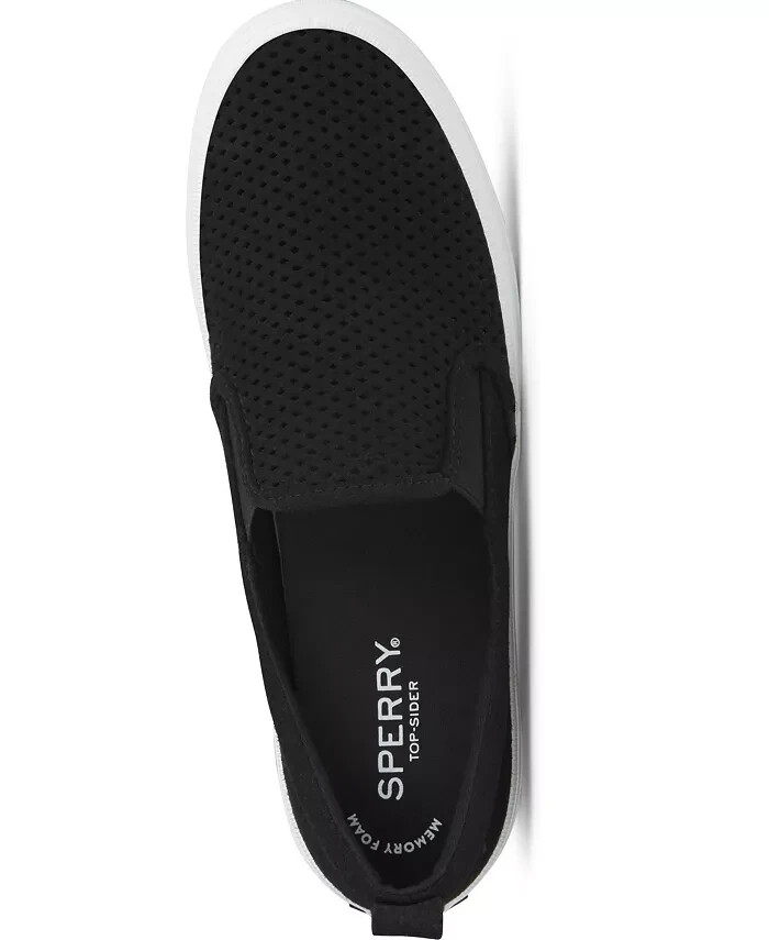 womens sperry crest twin gore perf black size 7.5 brand new in the box