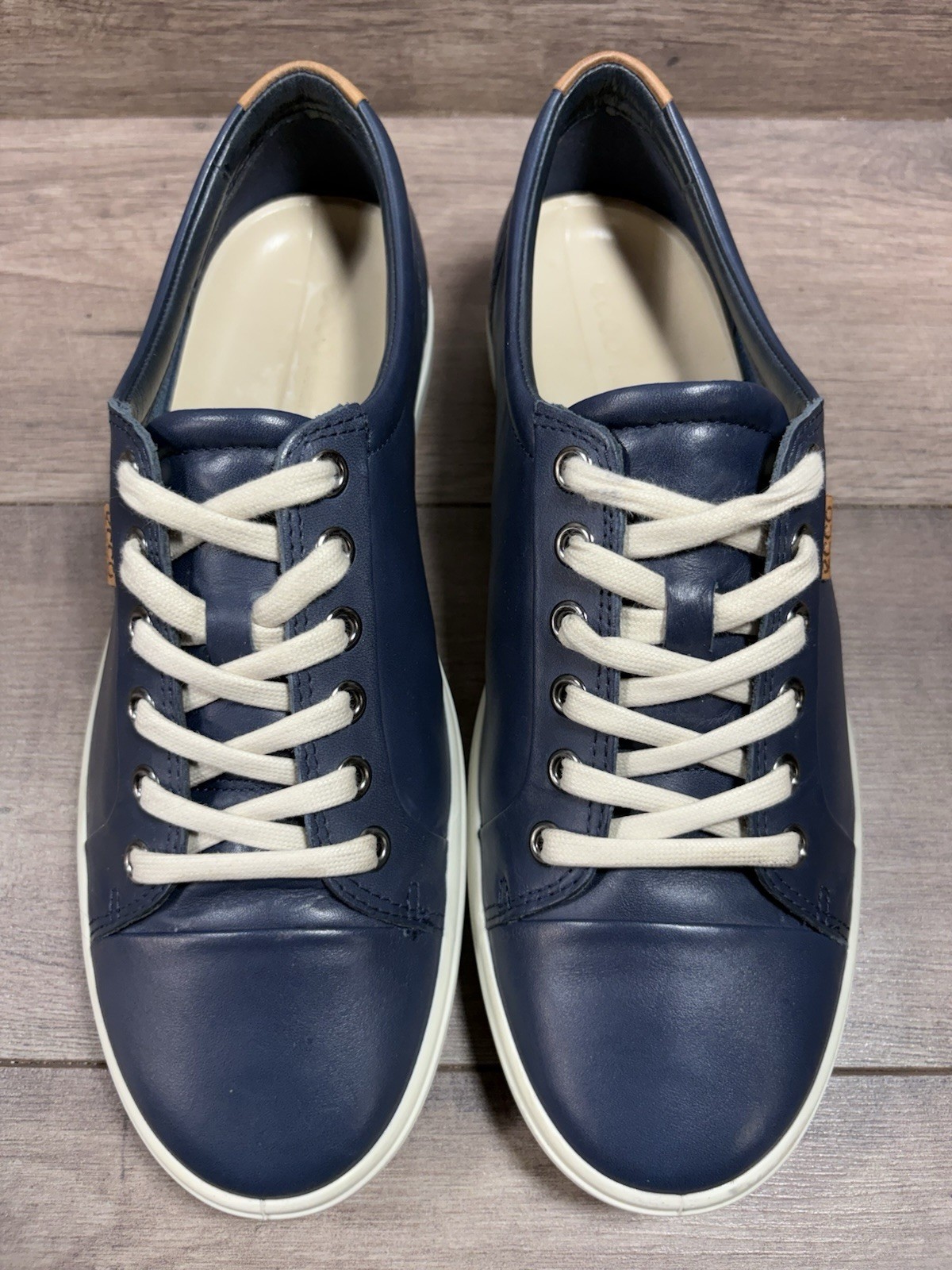 Ecco Soft 7 Walking Sneakers Shoes Blue Leather Womens Size EU 40 US 9