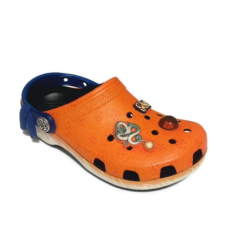 CROCS Dragon Ball Z Clogs Kids Size J4 Womens 6 DBZ Goku Slip On Sandals Shoes