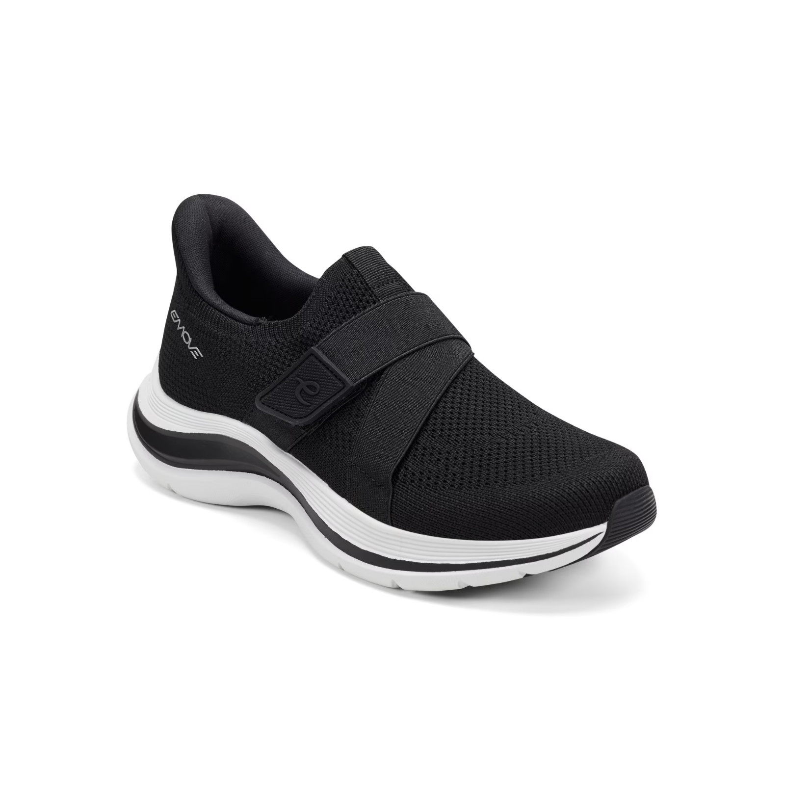 Women’s Easy Spirit EasyGo Knit Lightweight Slip On Sneaker Black Size 7.5 M