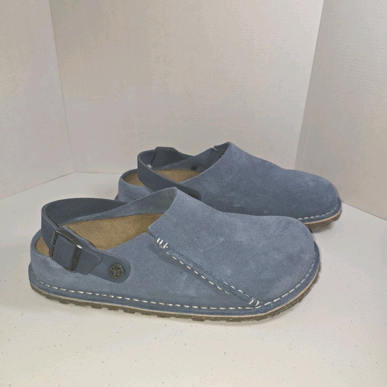 Birkenstock Lutry Premium Suede Elemental Blue EU38/ W 7-7.5 NWOB