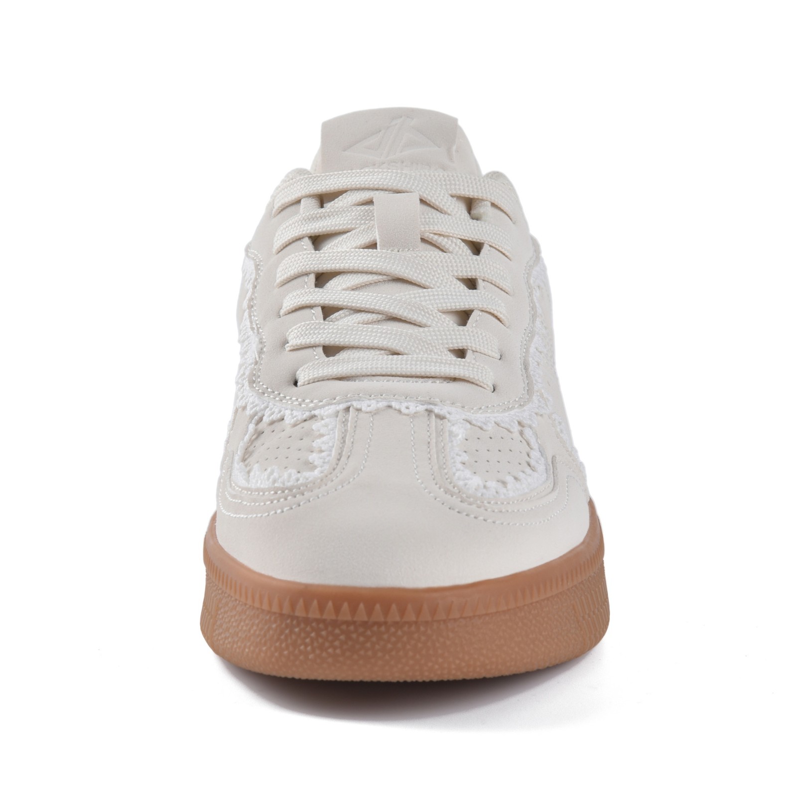 Women Ribbon Lace-Up Fashion Sneakers Arch Support Gum Sole Tennis Walking Shoes