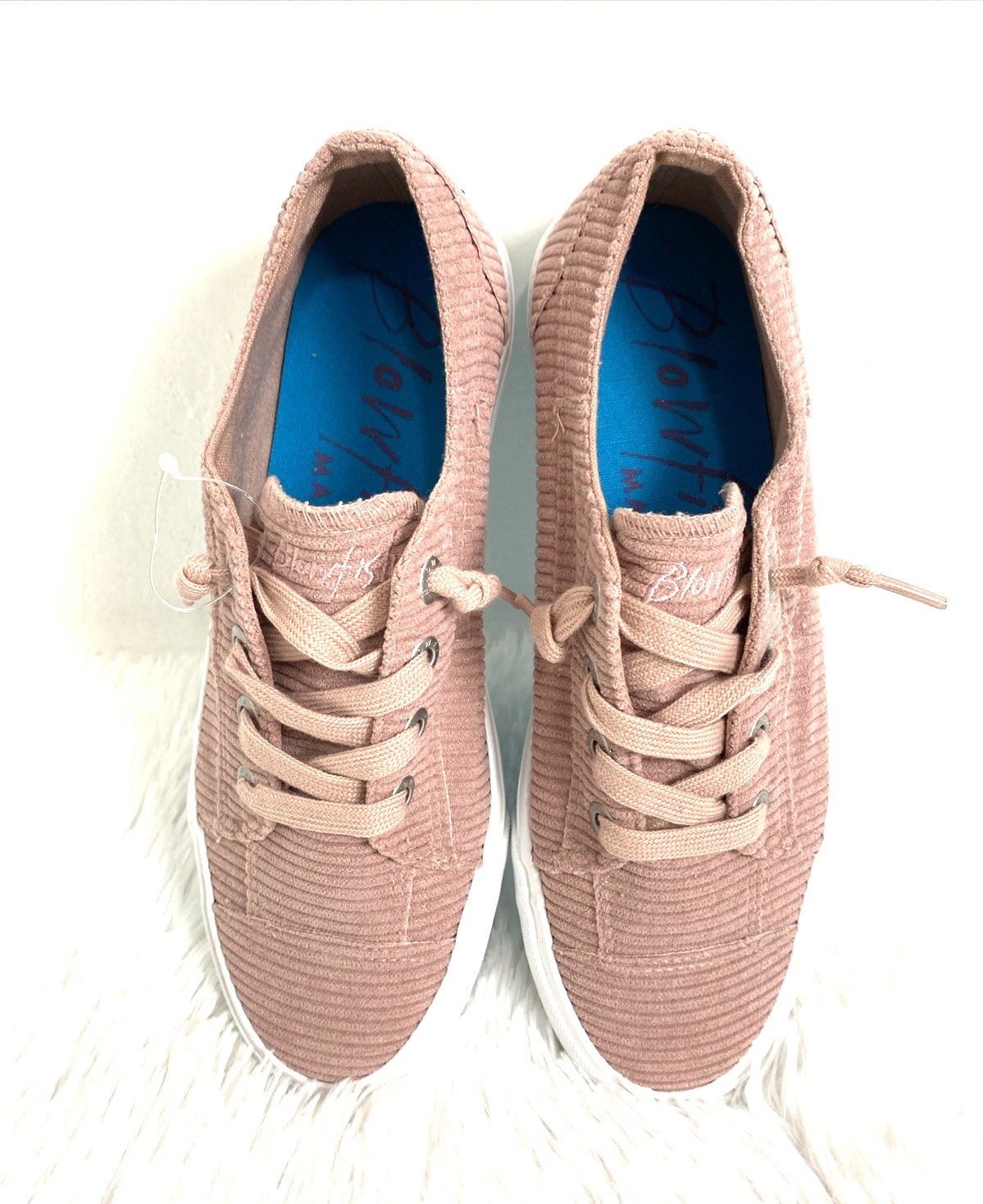 Blowfish Malibu Maxine Sneakers Shoes Womens Pink Cotton Corduroy Lace Up