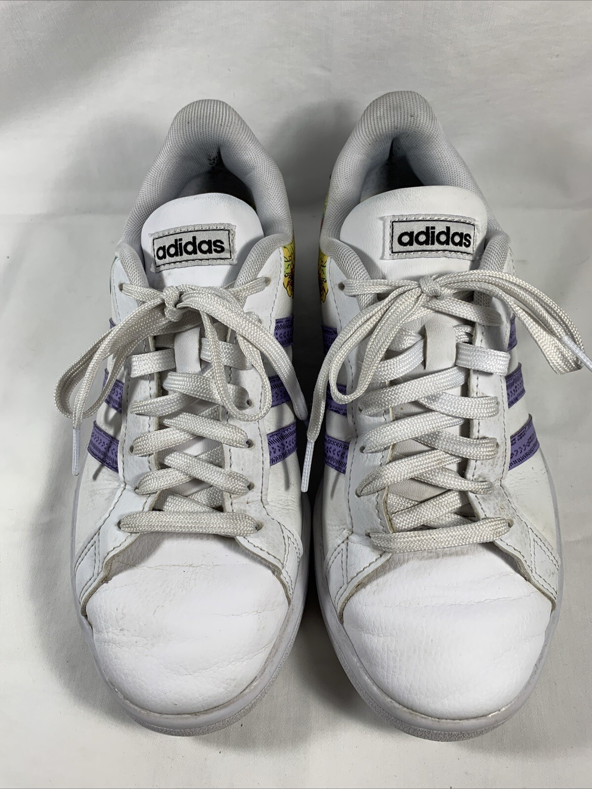 Adidas Grand (Lifestyle) Court Women’s GW6246 – Flowers Purple Stripe- Sz 7.5