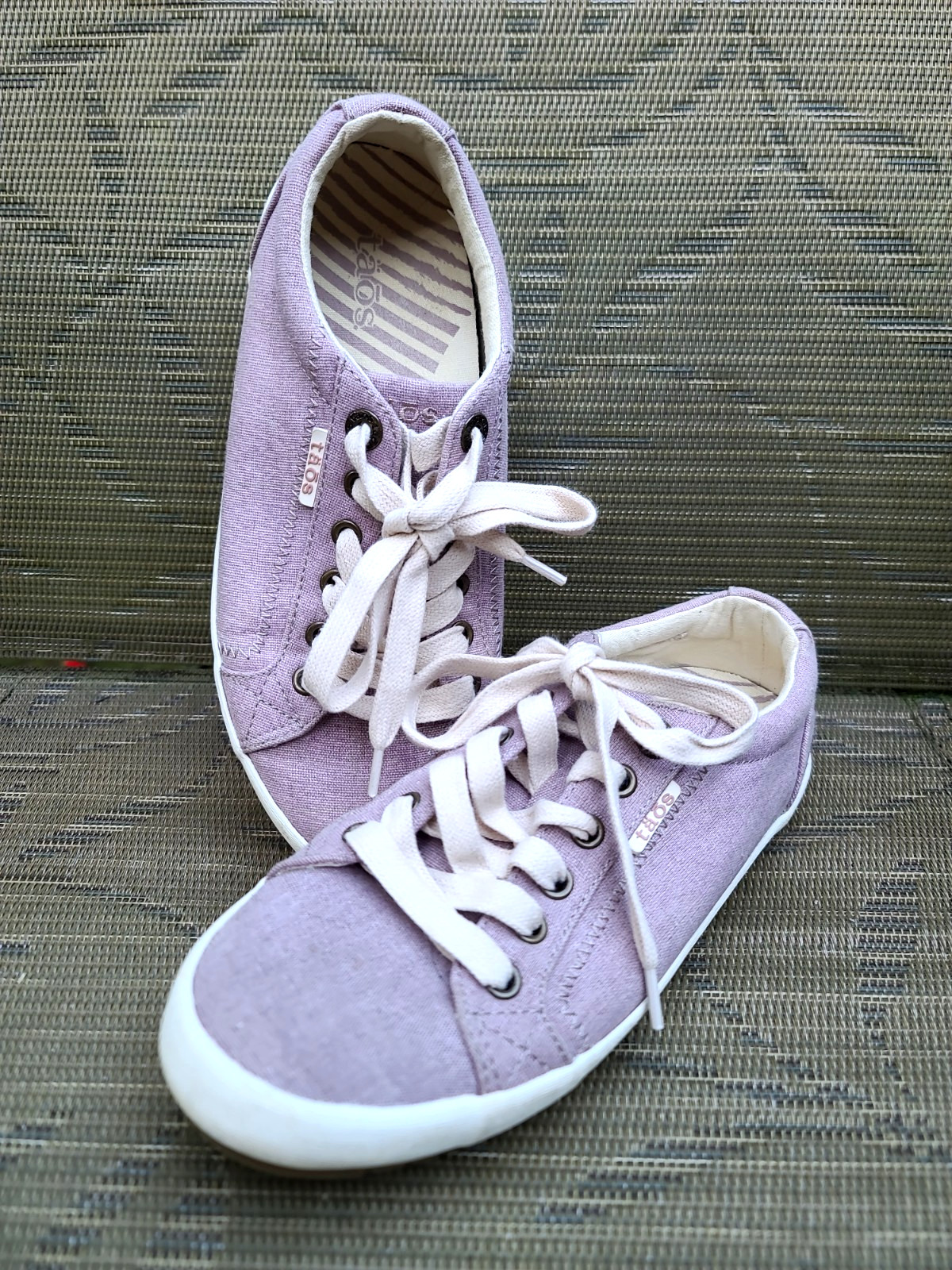 Taos Star Washed Canvas Low Top Sneakers Shoes 7 Blush Lavender