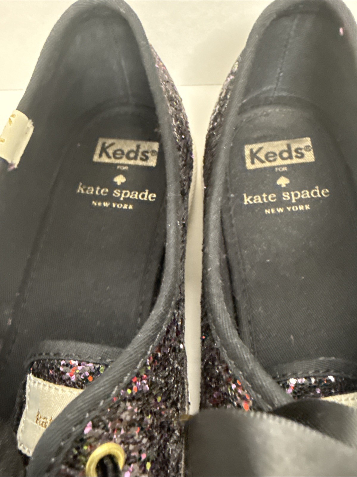 Kate Spade X Keds Sneakers Women’s Size 8 Deep Purple Glitter
