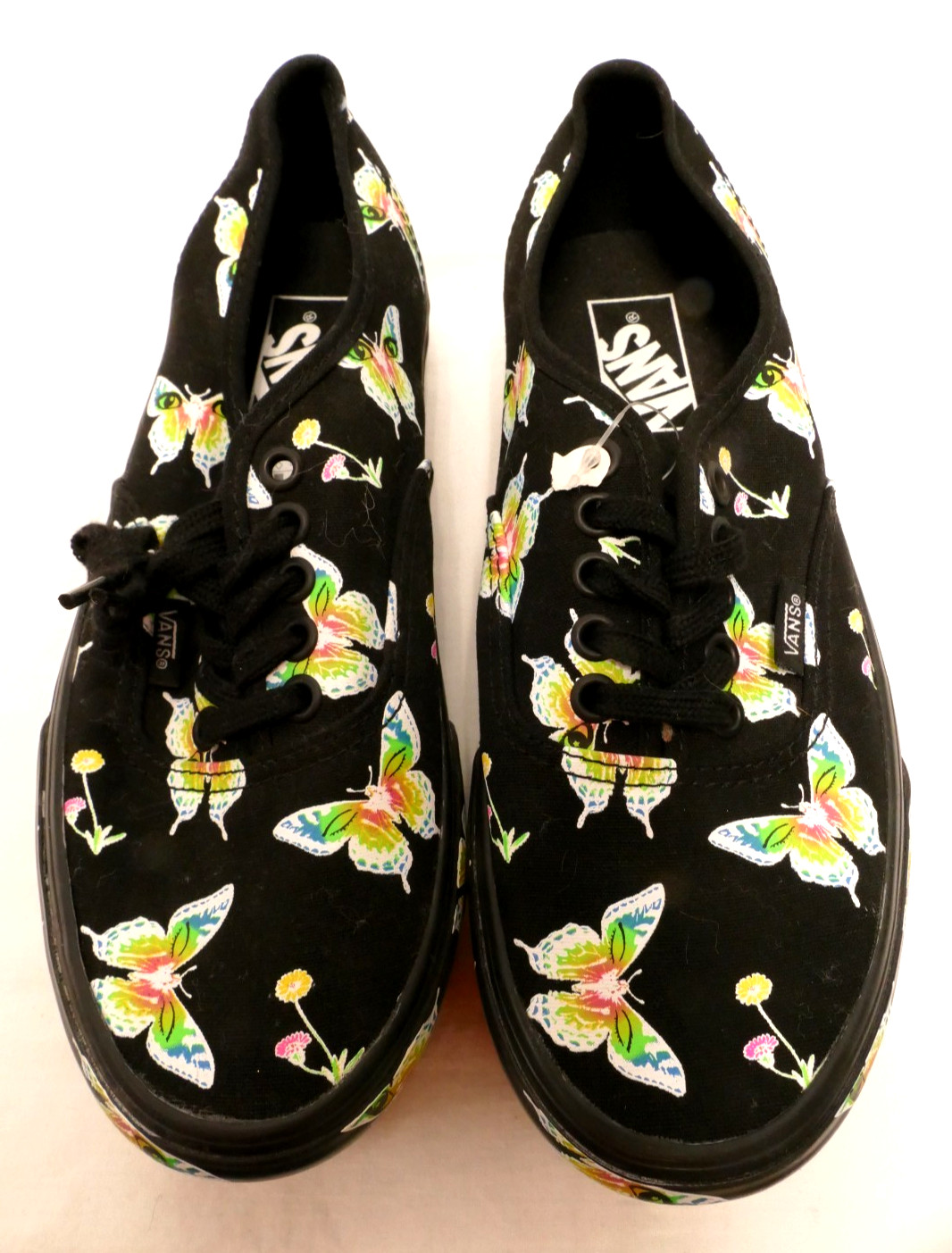 Van’s “Off the Wall” Women’s Platform Sneakers size 8 black with butterfly print