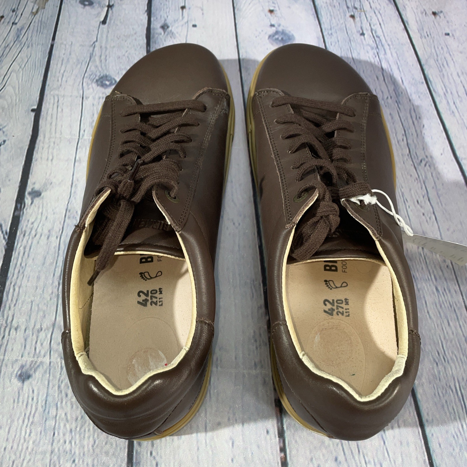 Birkenstock Bend Low II Shoes Roast Brown Leather Lace-Up Mens Sz 9 Womens 11