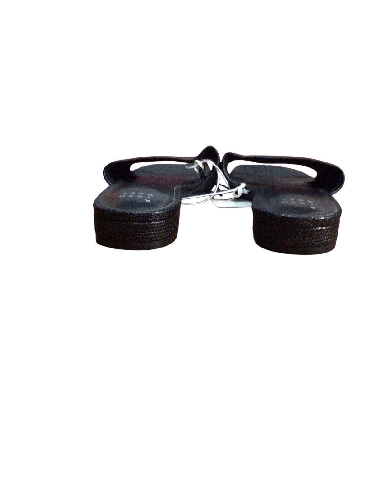 A New Day Women’s Summer Slide Alligator Textured Sandals Black Shoes Size 6.5