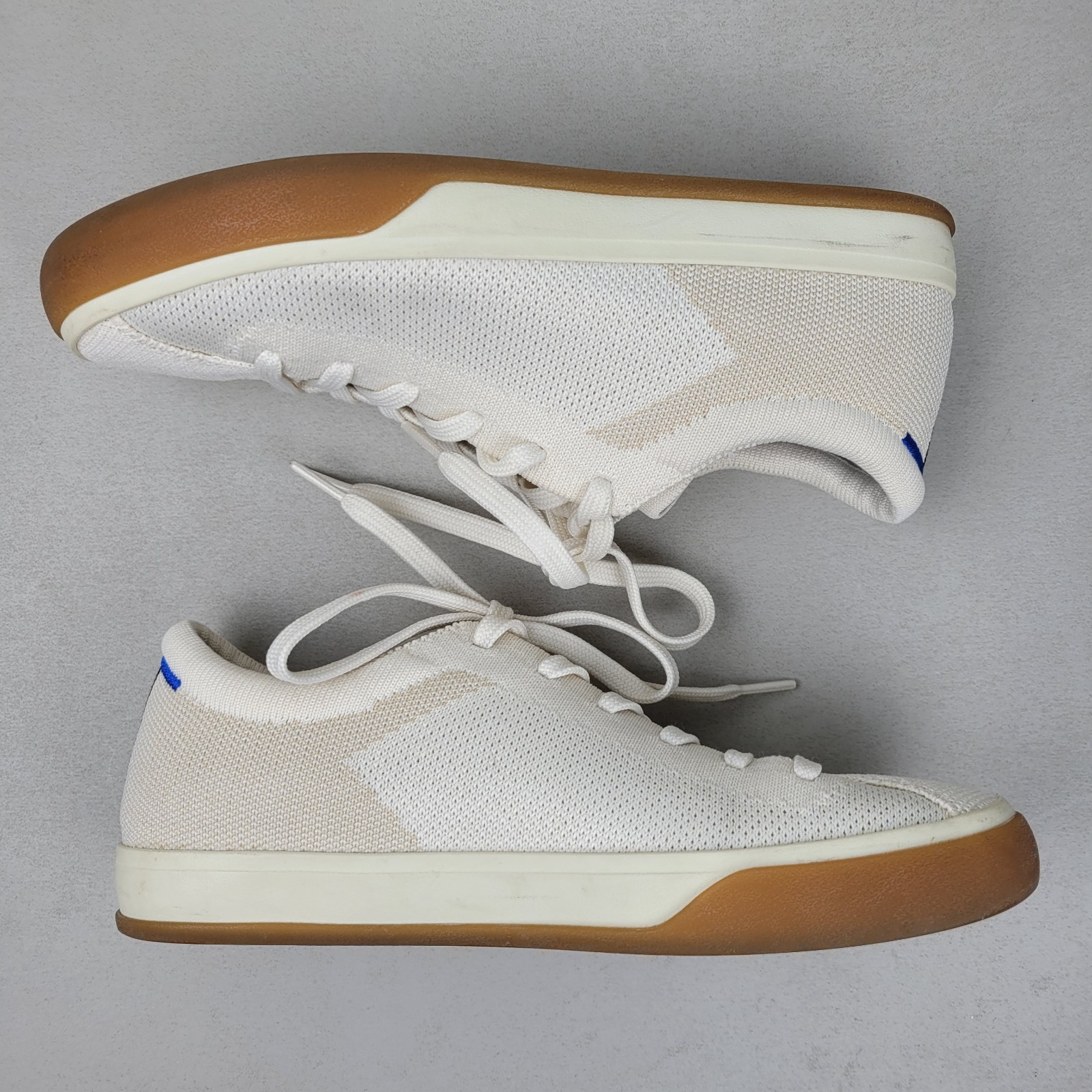 Rothy’s The Lace Up Sneakers Blonde Cream Off White Size 7