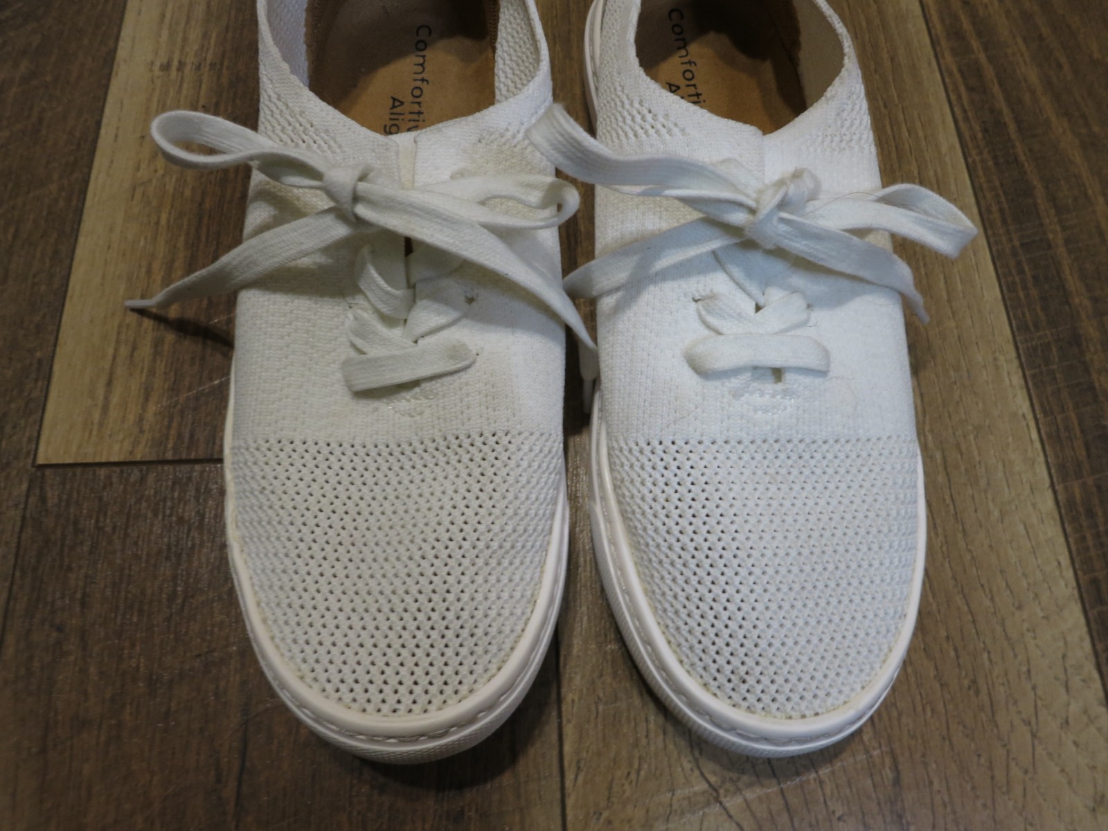 Comfortiva Align Women’s White Synthetic Mesh Lace Up Sneaker Sz 7W