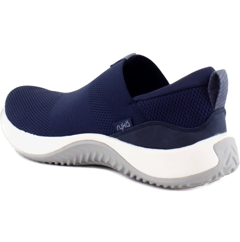 Ryka Encore Knit Sneakers Shoes ￼Womens comfort walking Slip-on Academy Blue 5 M