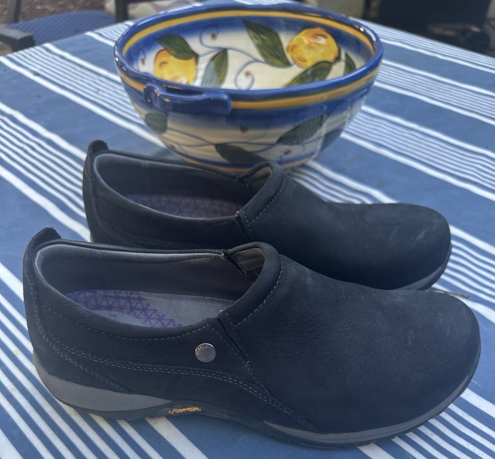 Dansko Patti Women’s Slip-On Shoes, Black Milled Nubuck, 41 Waterproof New $149