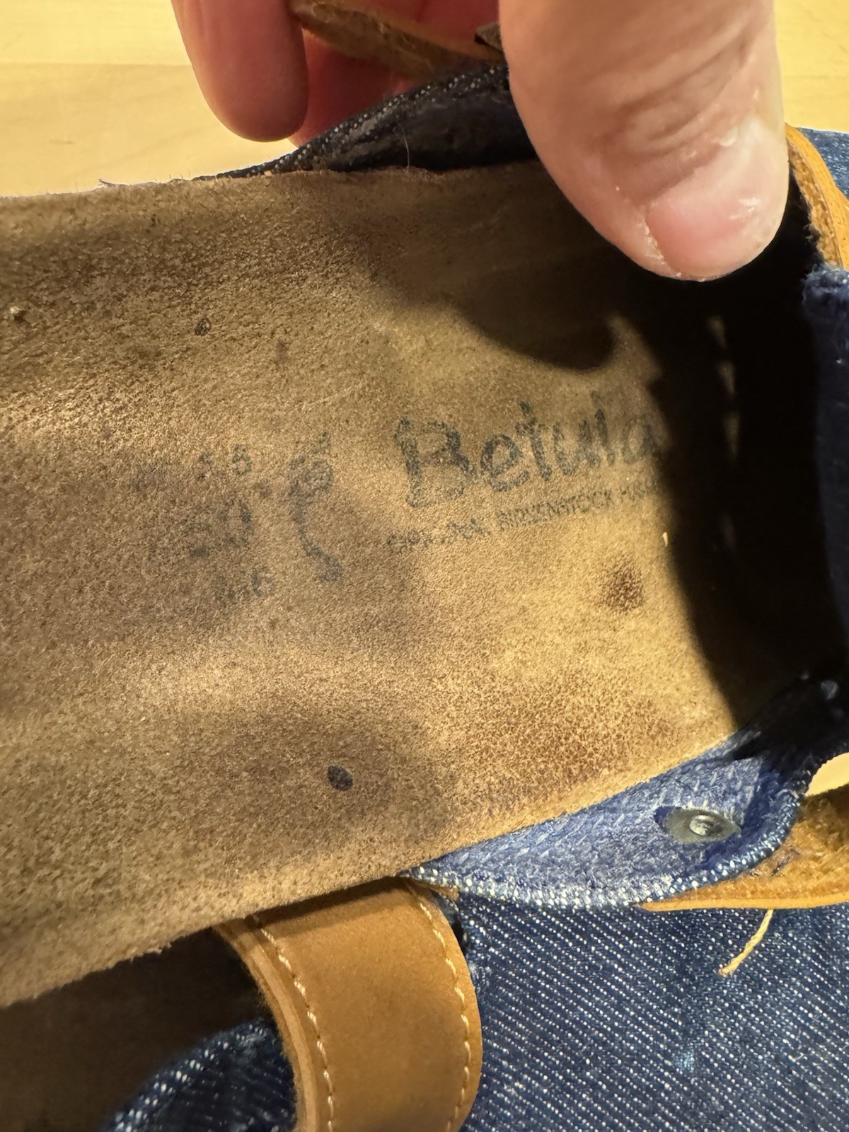 Birkenstock Betula Wm’s Blue Canvas Comfort Clogs Cork Footbed BuckleEU 39 US 8
