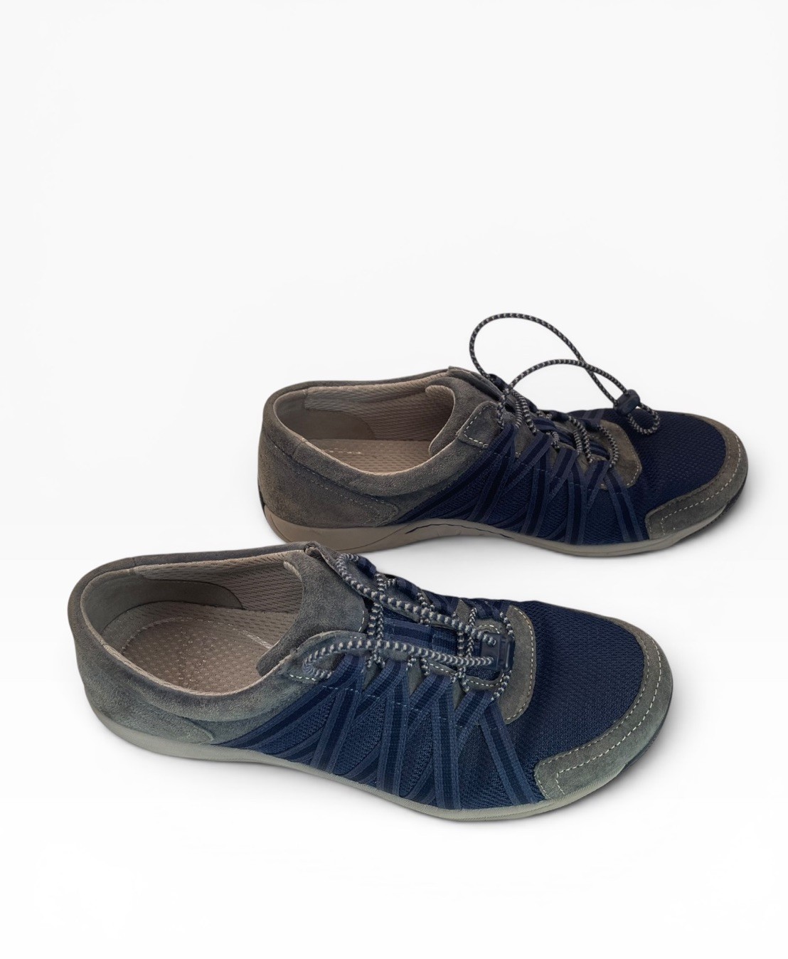 Dansko Honor Walking Shoes Womens EU 40 US 9.5-10 Navy Gray Leather Mesh Comfort