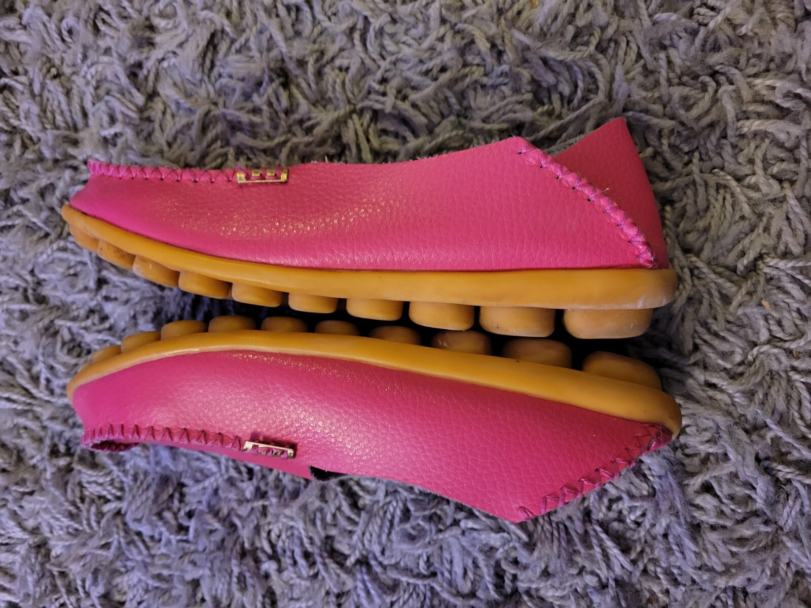 🔥Venus Celia Hot Pink Leather Comfort Womens Walking Driving Loafer Shoes Sz 39