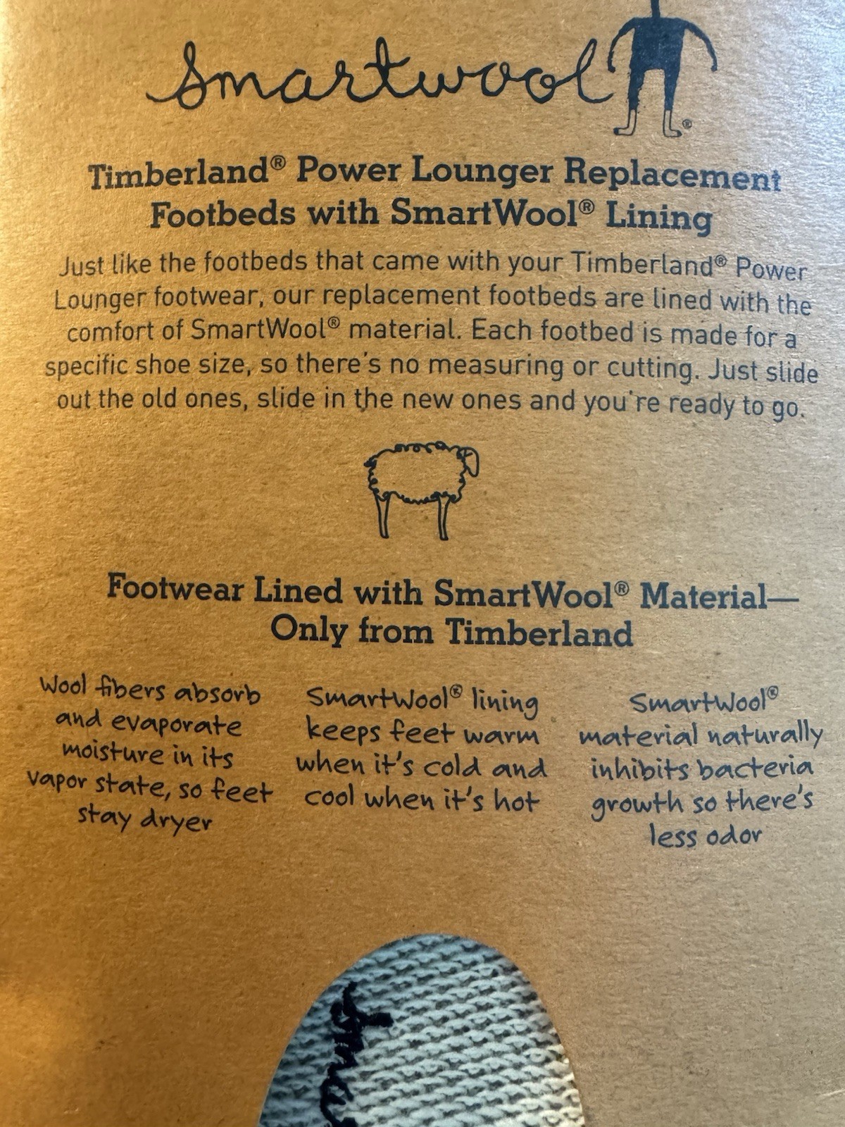 Timberland Smartwool Power Lounger Replacement Footbeds Insoles Women’s Size 7 7