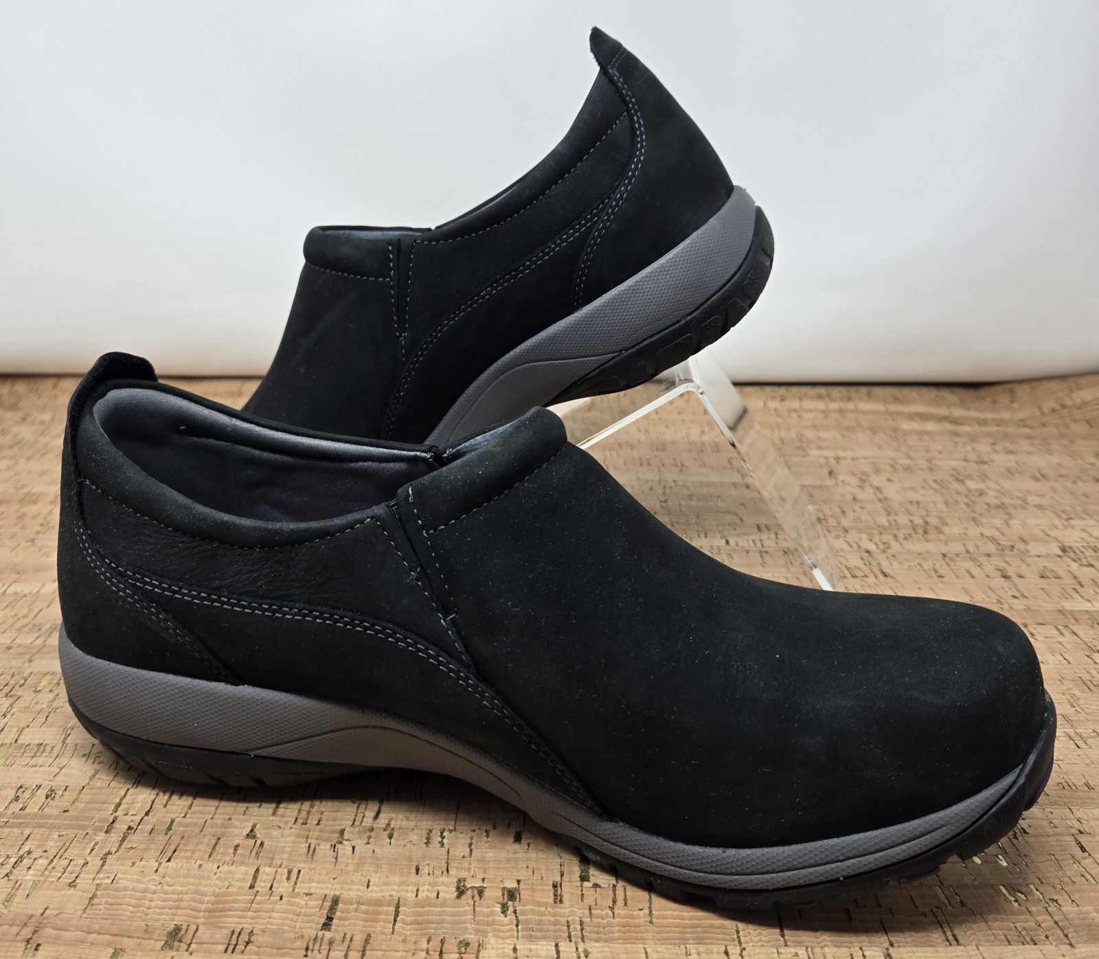 DANSKO Patti Shoes Womens 10.5-11 EU 41 Black Nubuck Leather Slip-on Mary Jane