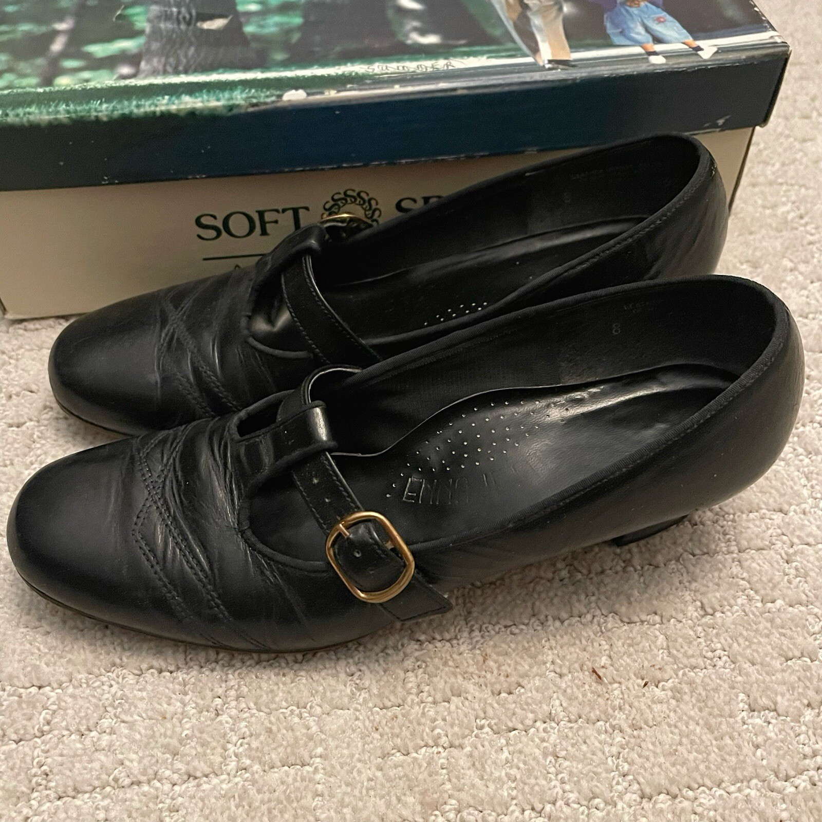 Vintage Soft Spots Women’s Shoes Style #2181 Venus Black Size 8 with Box VGC
