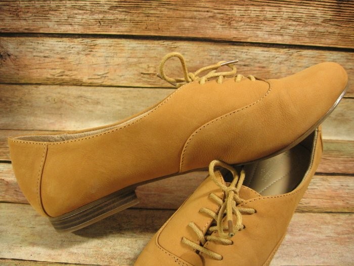 Womens Naturalizer Leal Tan Leather Oxford Lace Up Shoes Sz 10 N5 Comfort