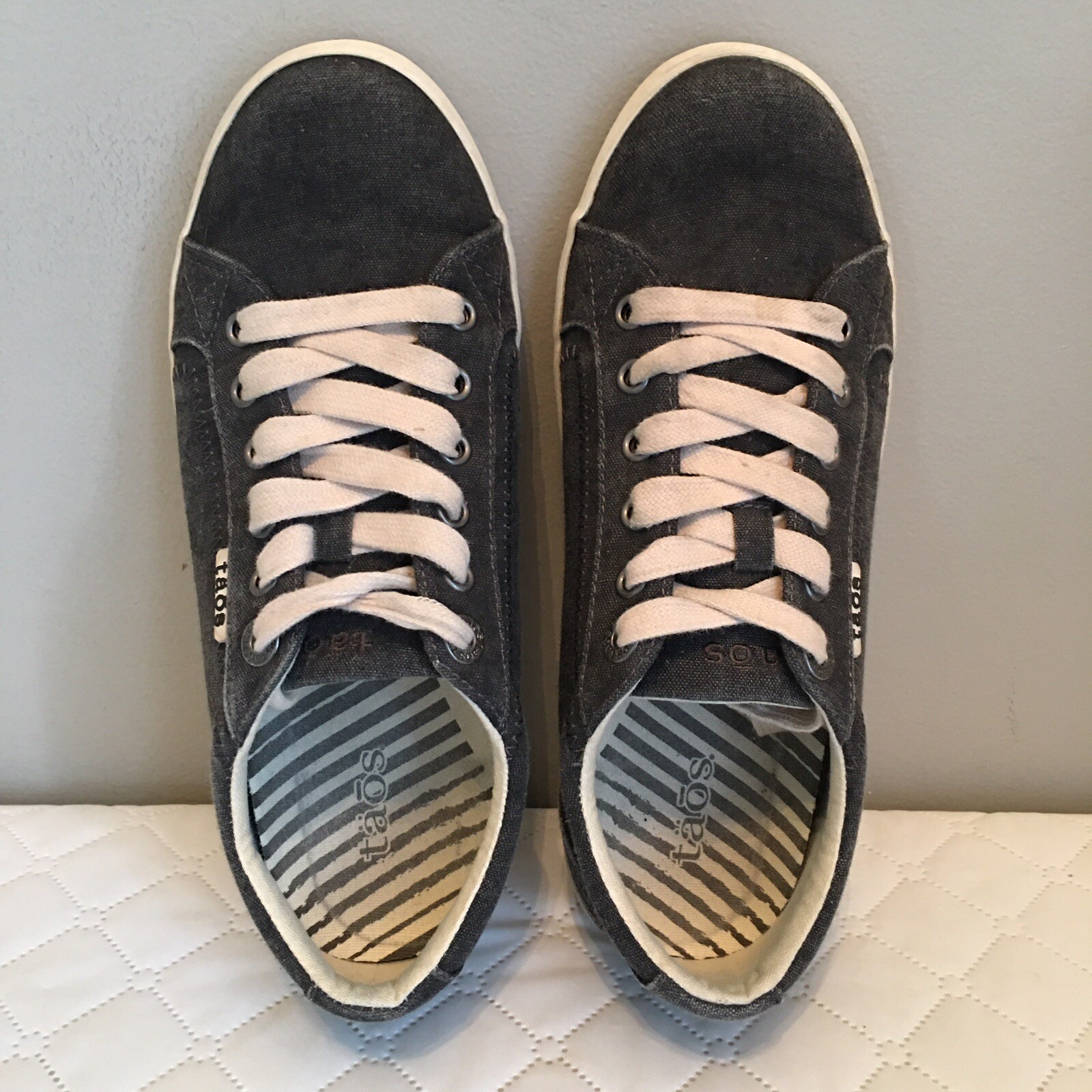 Taos Star Sneaker Canvas Women US 8 EU 39 Gray Wash Ortho Support Shoe STA-12844
