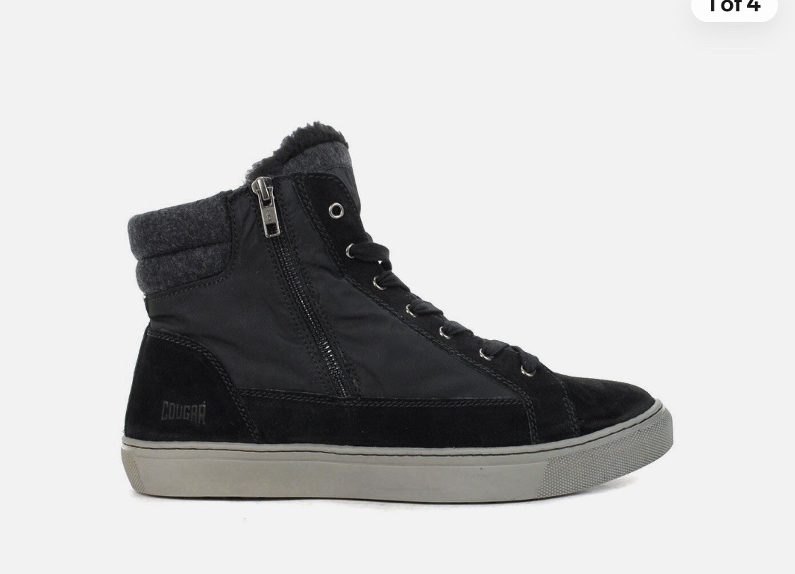 Cougar Shoes Women’s Dax Black Suede/Nylon Winterized Sneakers Sz 8 New