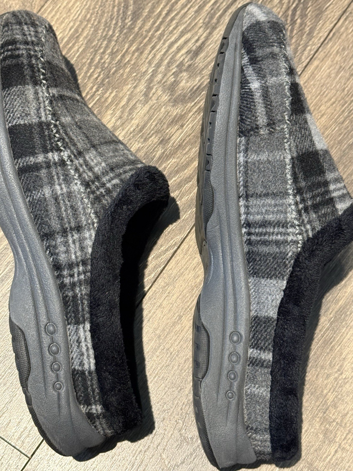Easy Spirit Grey Black Slide Mule Size 11 W