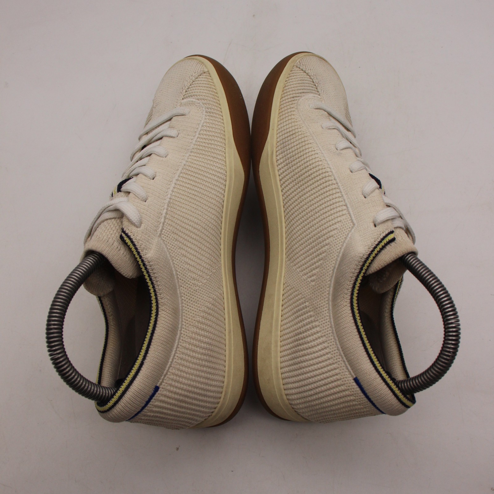 Rothys The Lace Up Sneaker Women’s Size 9 Blonde Ivory Knit Comfort Low Top