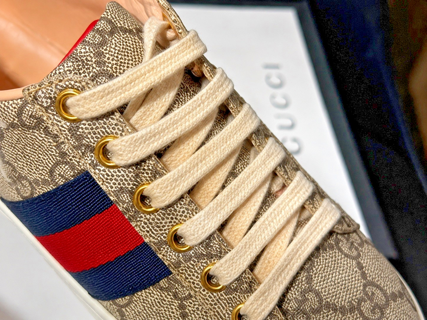 Authentic Gucci Ace GG Supreme Sneakers – Size 36 EU (US 6) – Original Box
