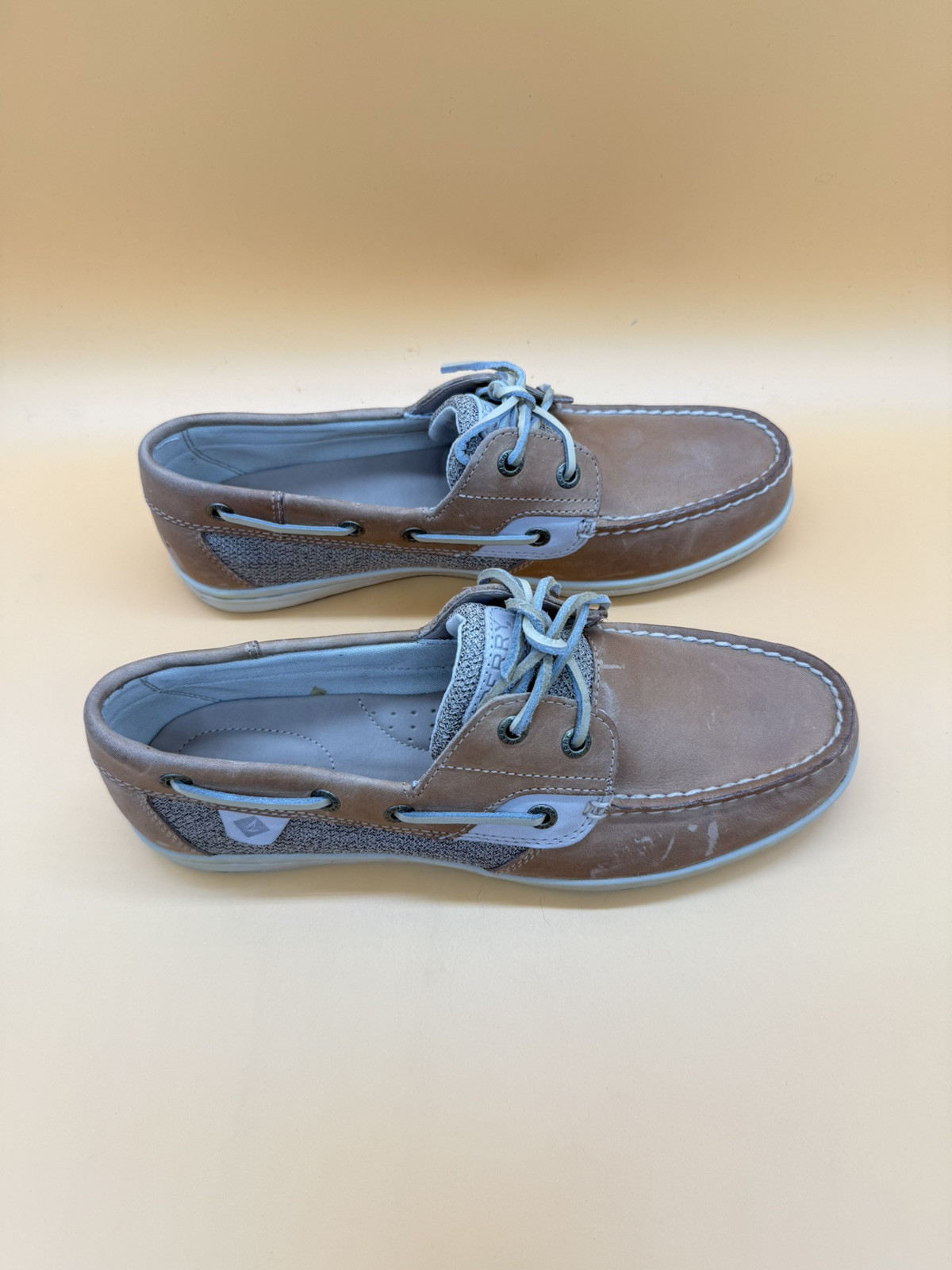 Sperry Women’s Koifish Linen Oats Boat Shoes – Tan – Size US 8.5 – STS95589