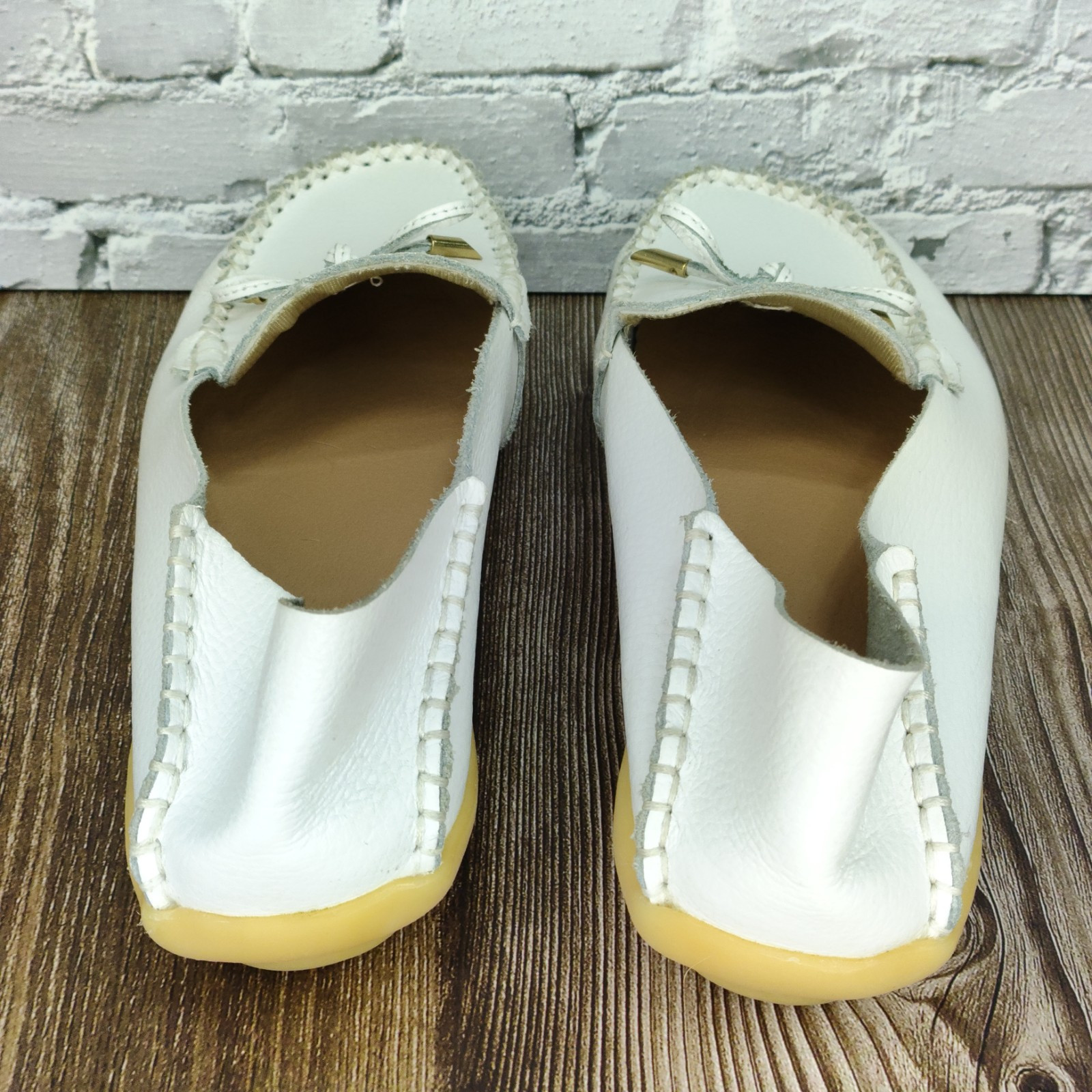 Venus Celia Clean White Leather Comfort Women’s Packable Loafer EU 40 | US 8.5