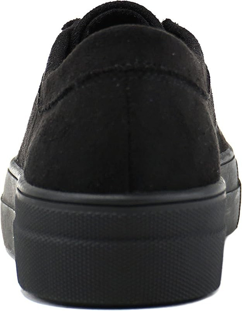 Women Black Suede Slip on Platform Sneakers Comfort Casual Flats Shoes Soda 6.5