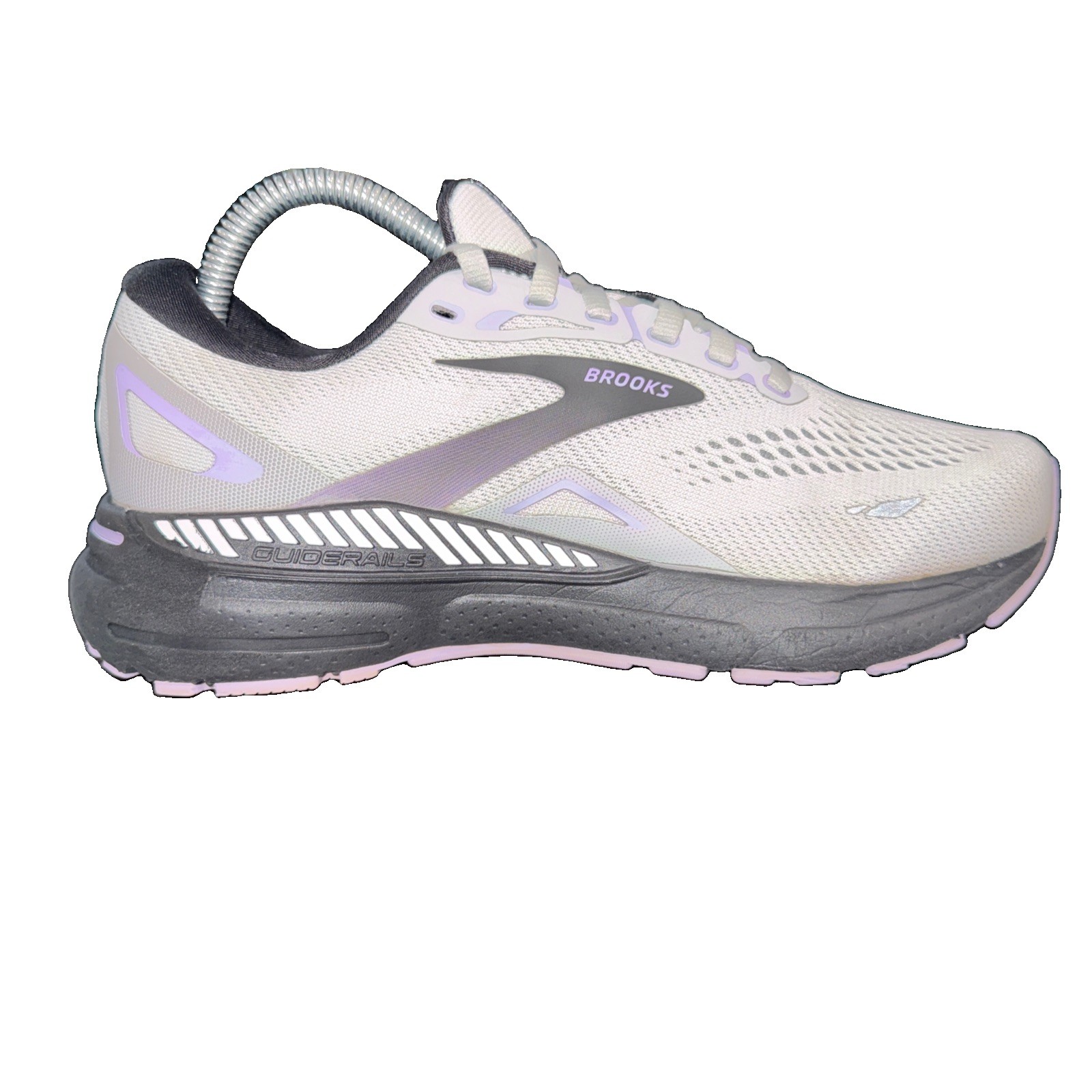 Brooks Adrenaline GTS 23 Women 7.5 2E Extra Wide Running Shoes Gray Black Purple