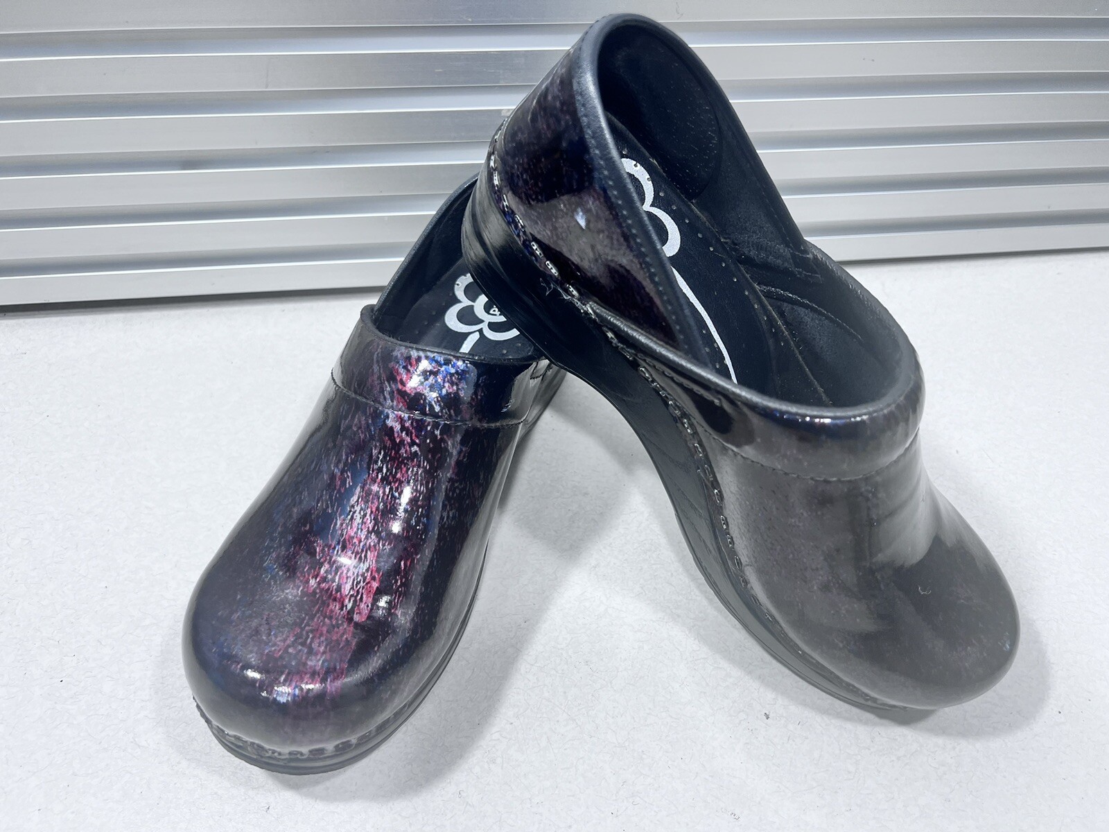 Sanita Women’s Balasia Multicolor Patent Leather Casual Nursing Clogs US 6 EU 37