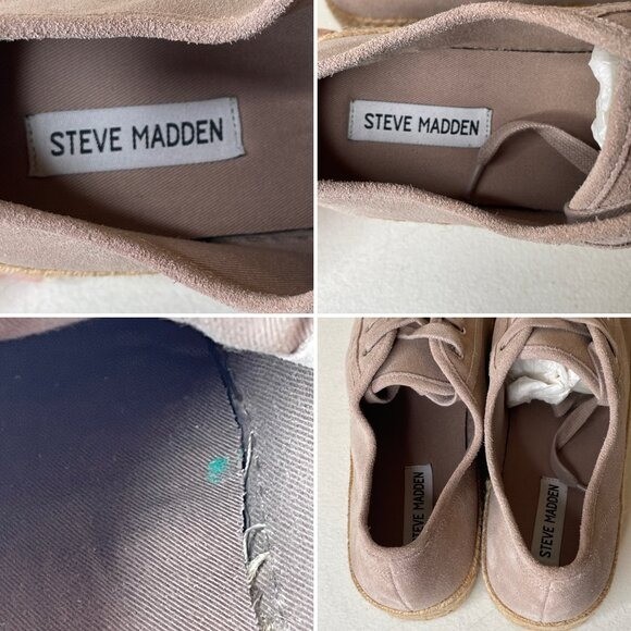 Steve Madden Hampton Tan Suede Platform Espadrille Sneakers Size 10