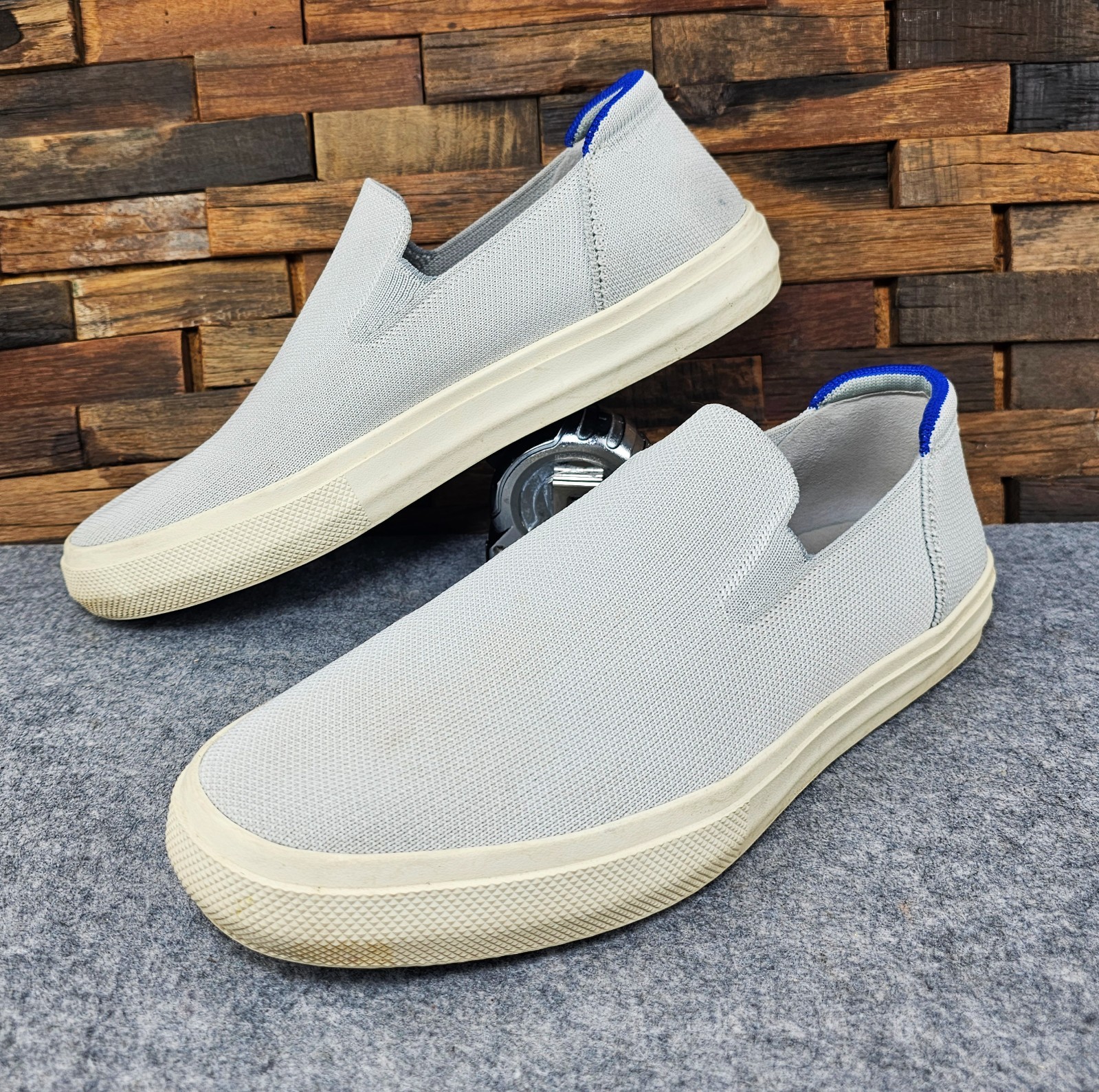 Rothy’s The City Slip-On Sneakers Women’s 12 Men’s 10.5 Ash Gray Knit Shoes