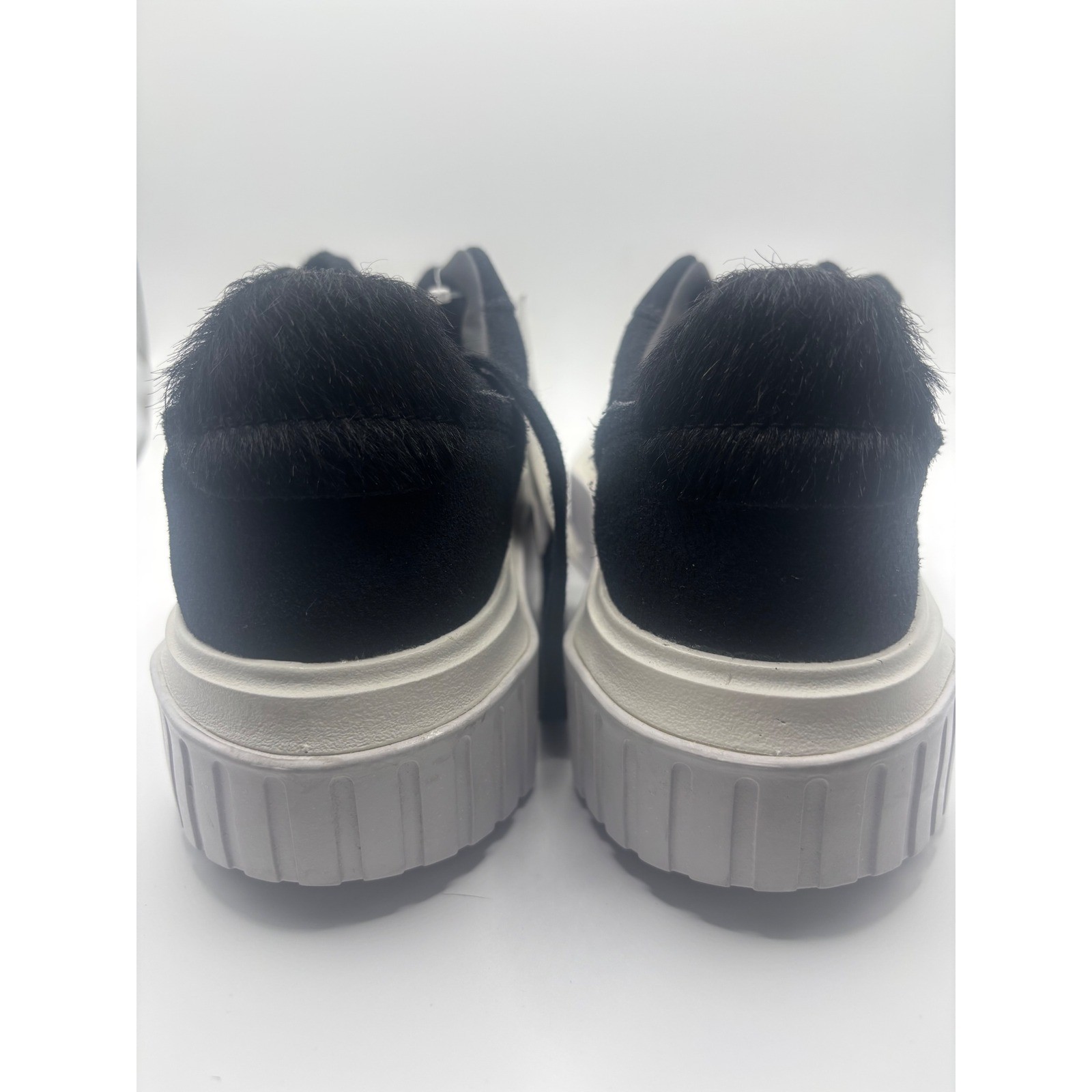 Adidas Sleek Super Platform Sneakers Core Black EE7037 Suede Pony Hair 6