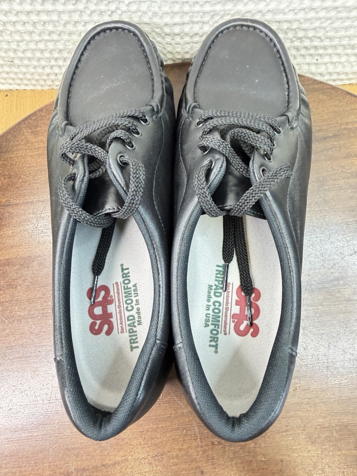 SAS “Take Time Black” Tripad Leather Comfort Walking Women’s Shoes Size 9.5 M