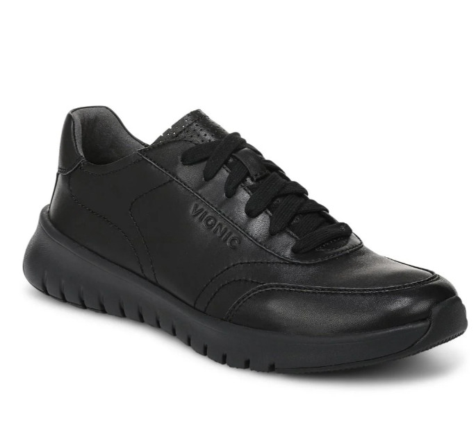 New! Vionic Uptown Sneaker – Black Leather