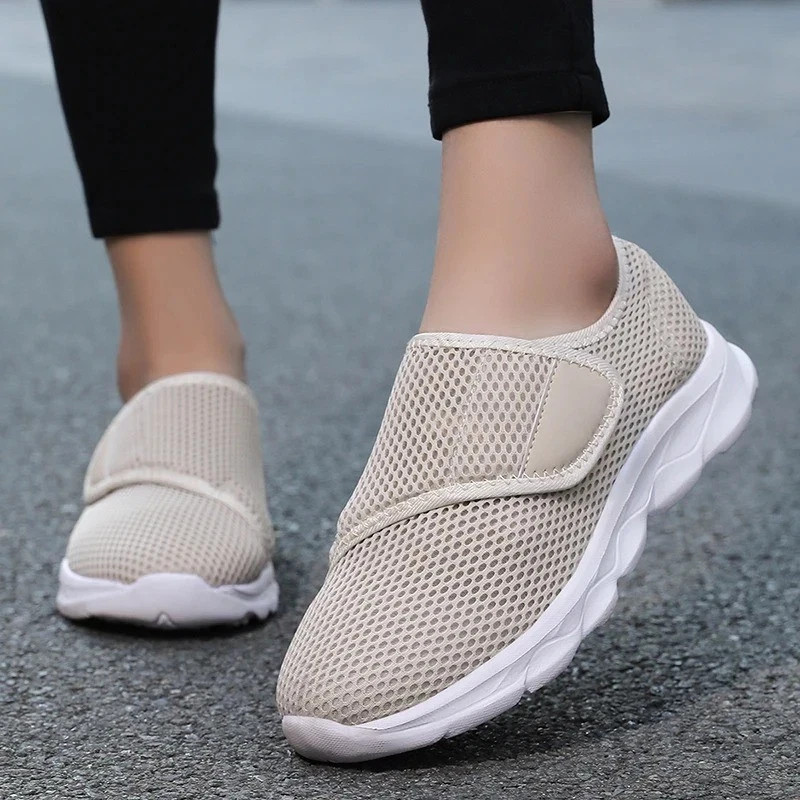 Orthopedic Women Wide Fit Diabetic Shoes Soft Adjustable Walking Comfort Shoes