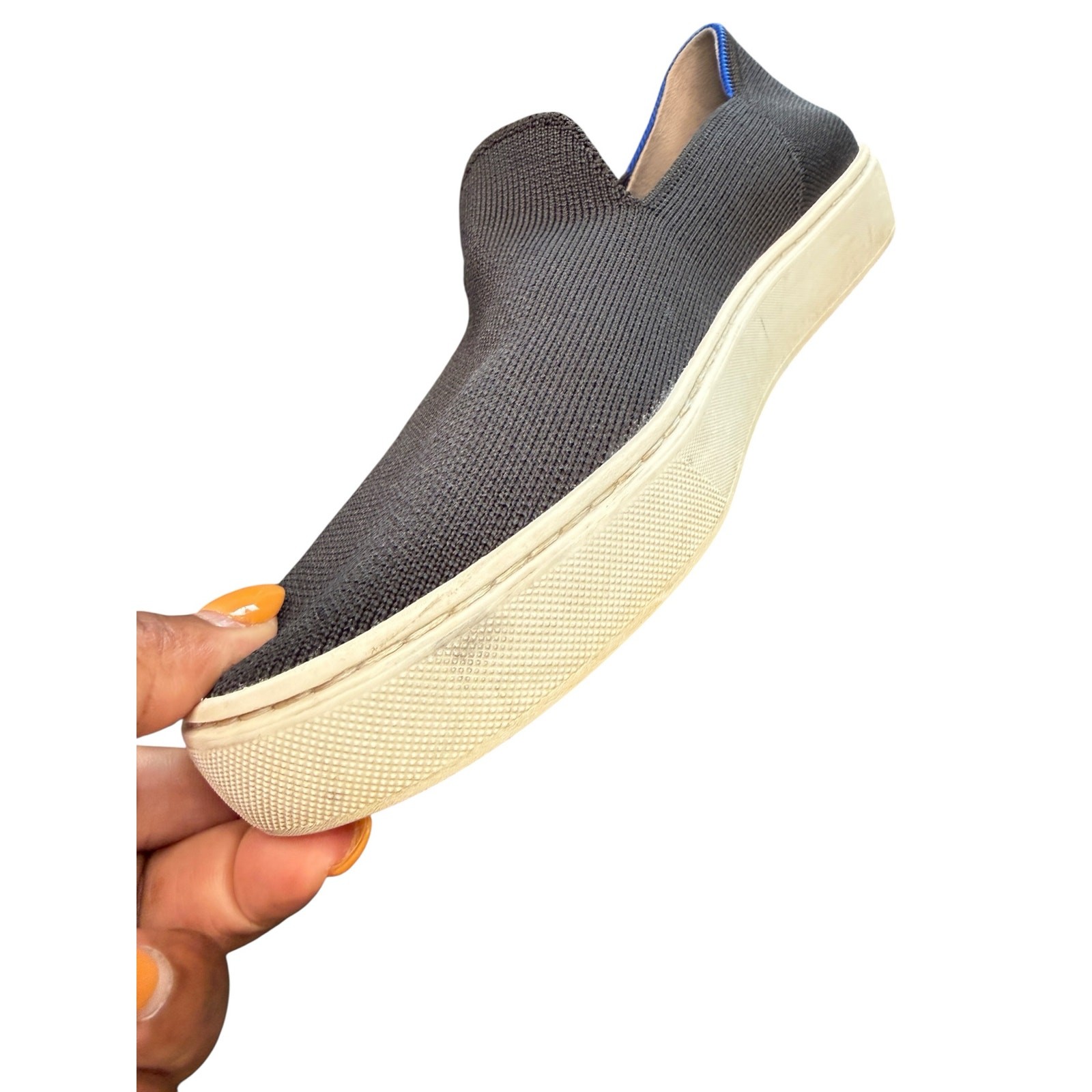 Rothy’s Black Women’s Classic Basic Casual Slip On Sneaker Shoes Size 8 1/2