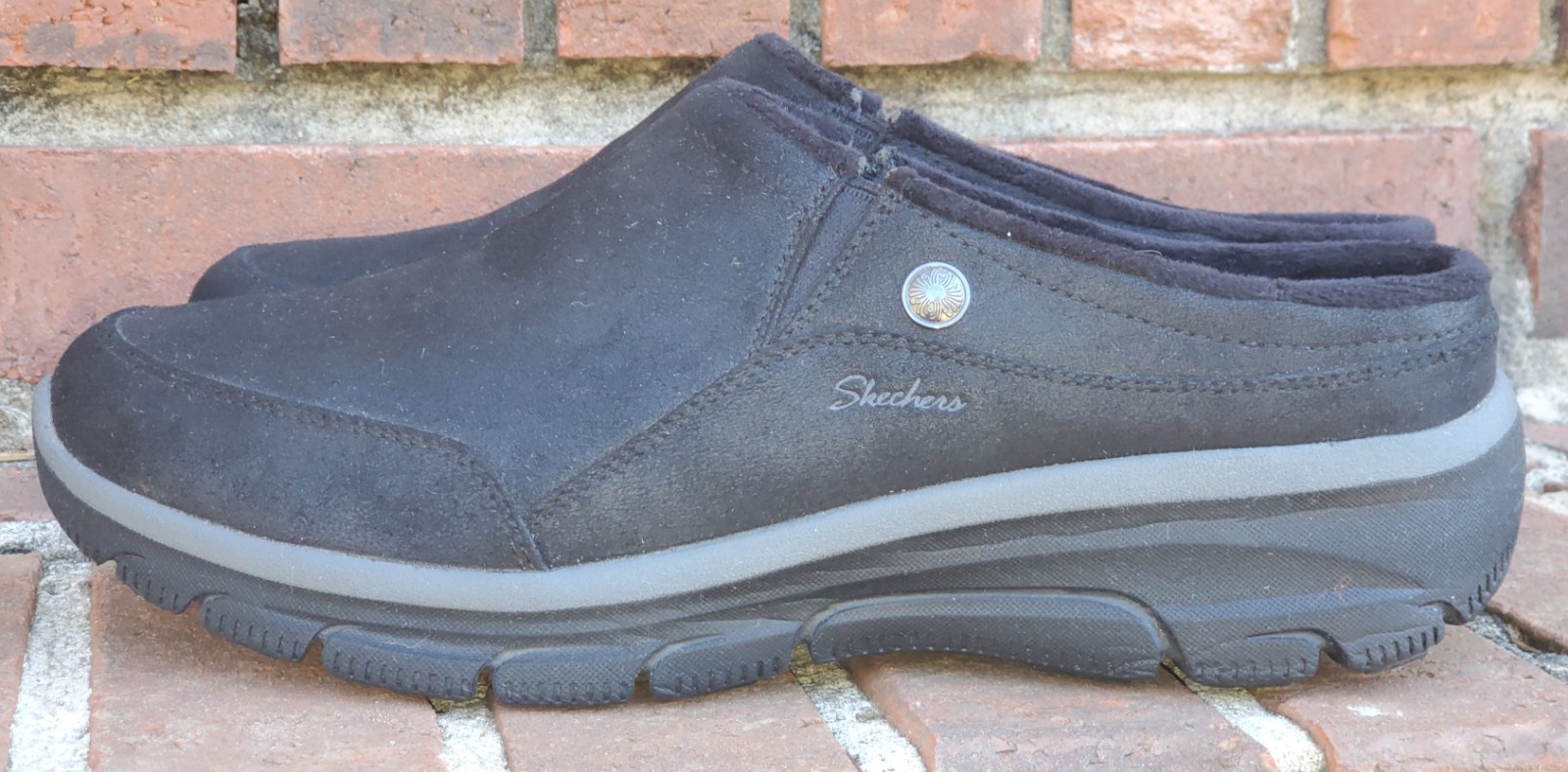 *SKECHERS*Relaxed Fit:Easy Going Latte2Clog●Black●Sz.9●Air Cooled Mem.Foam●CLEAN
